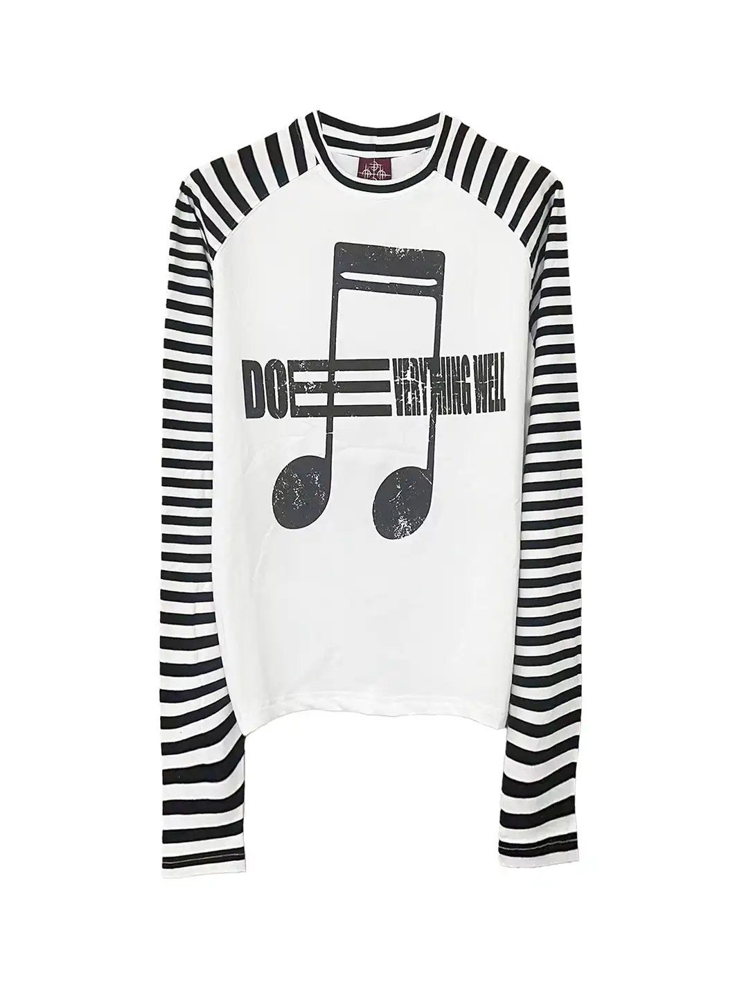 DETW | Musical Note Striped Raglan Sleeves Tee