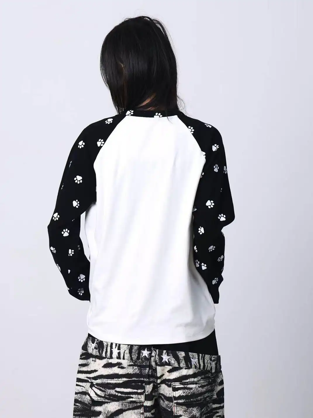 DETW | "I LOVE MY CAT" Printed Raglan Sleeve Tee