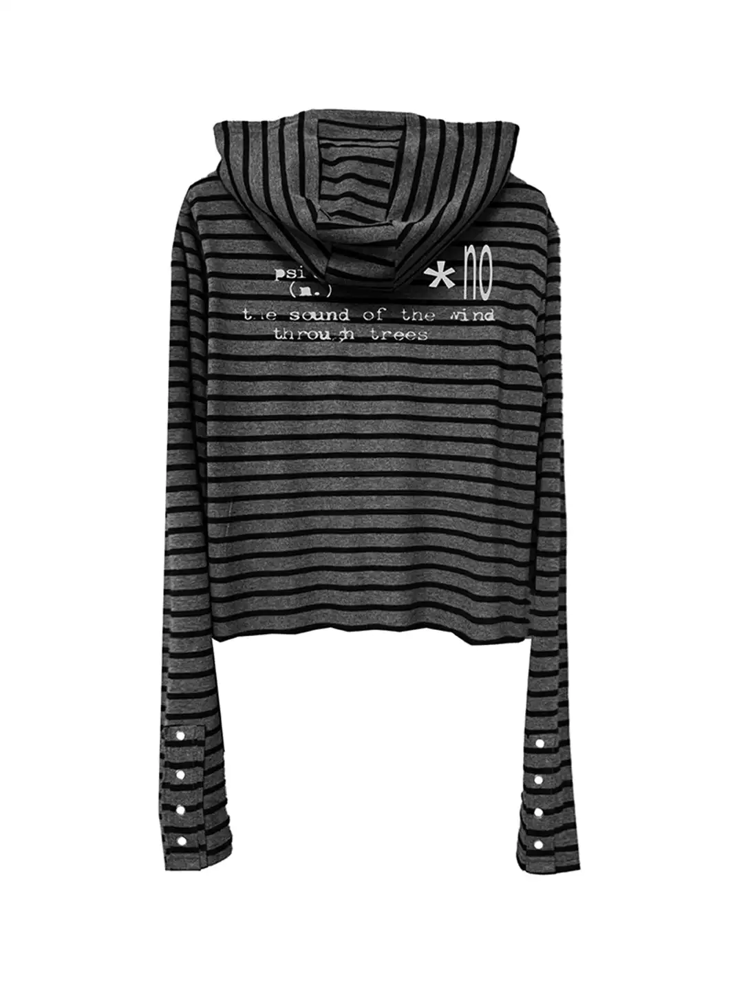 DETW | Slogan Striped Zip-Up Cardigan Hoodie
