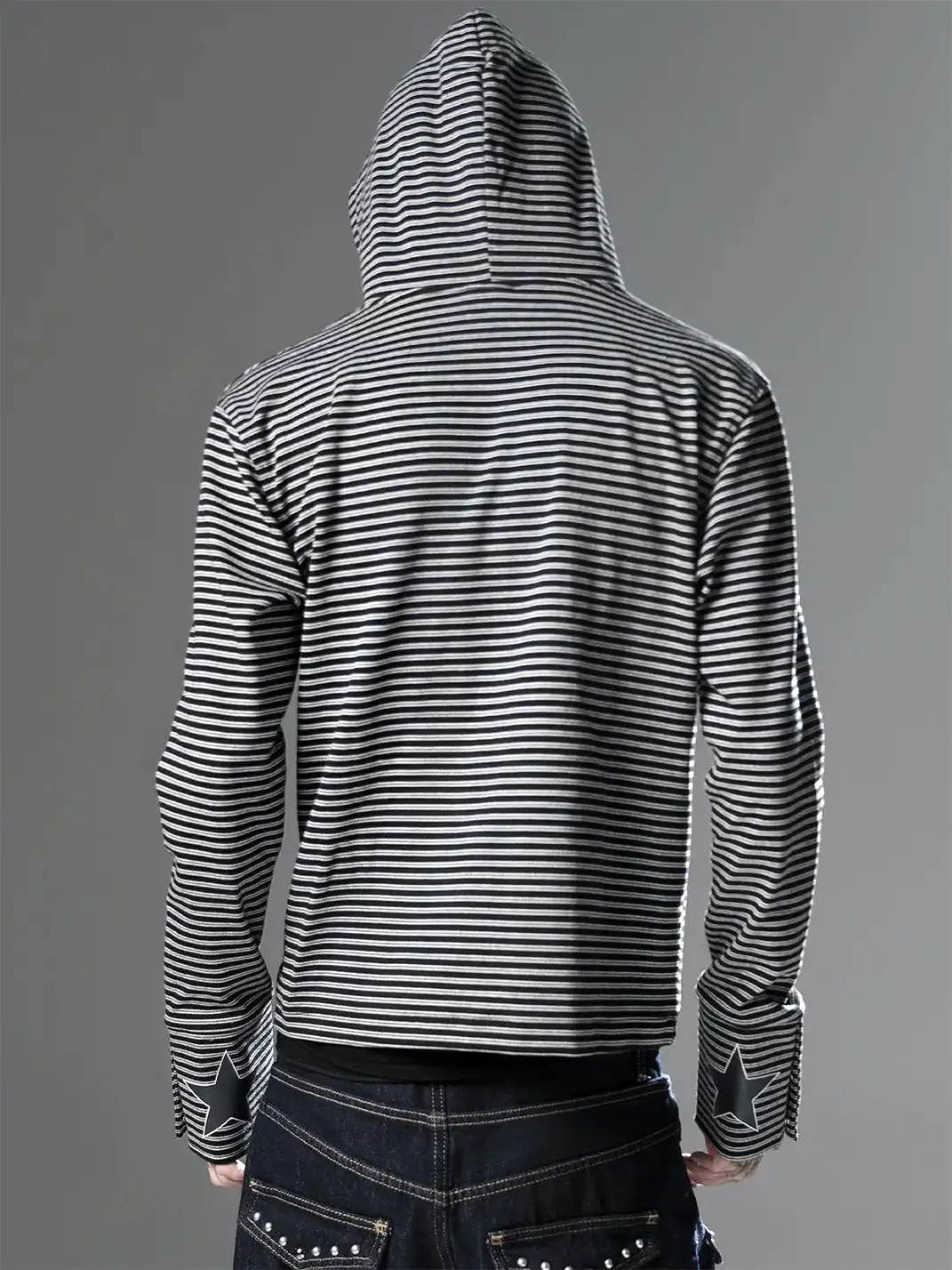 DETW | Note Striped Zip-Up Hoodie