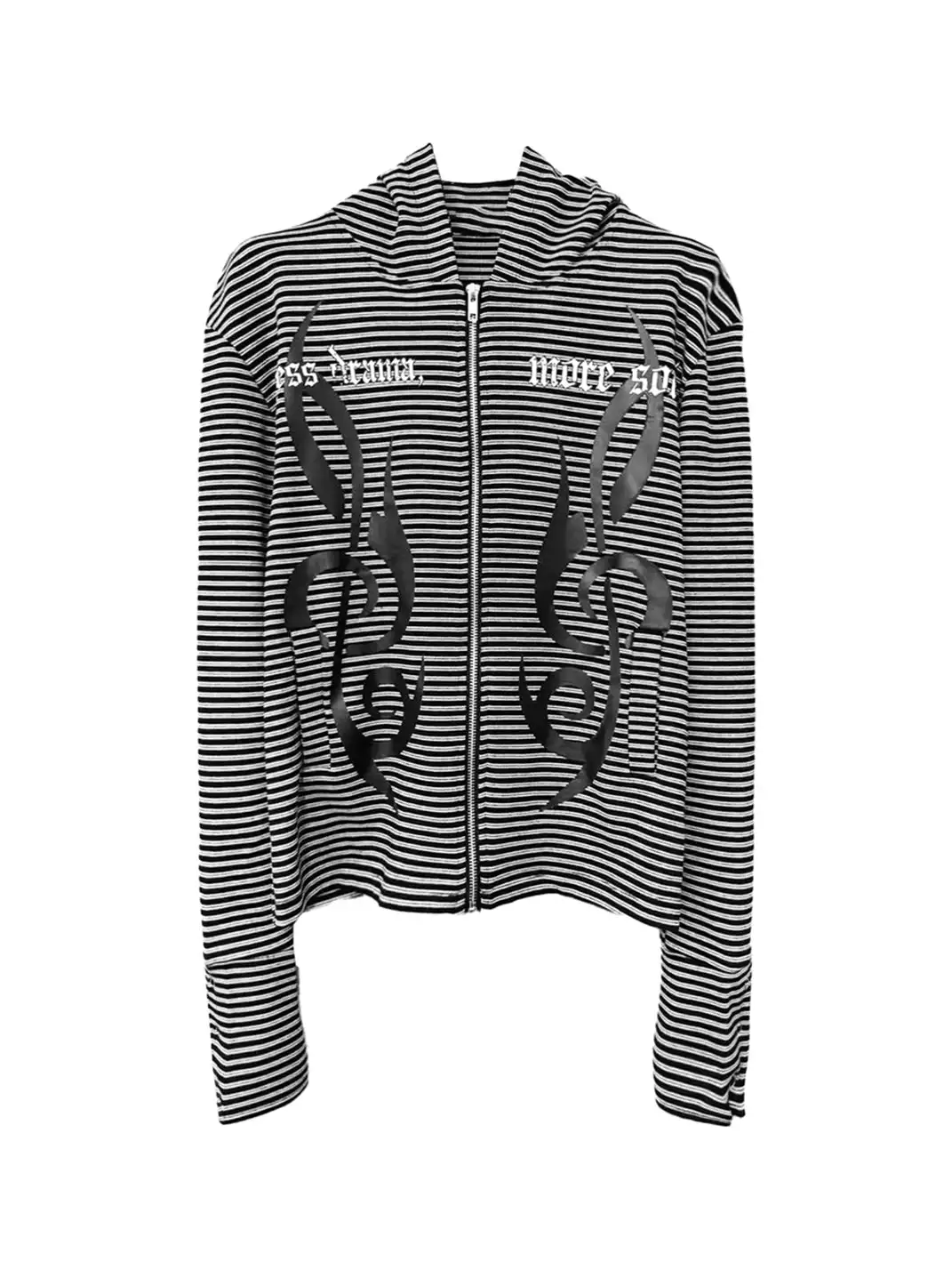 DETW | Note Striped Zip-Up Hoodie