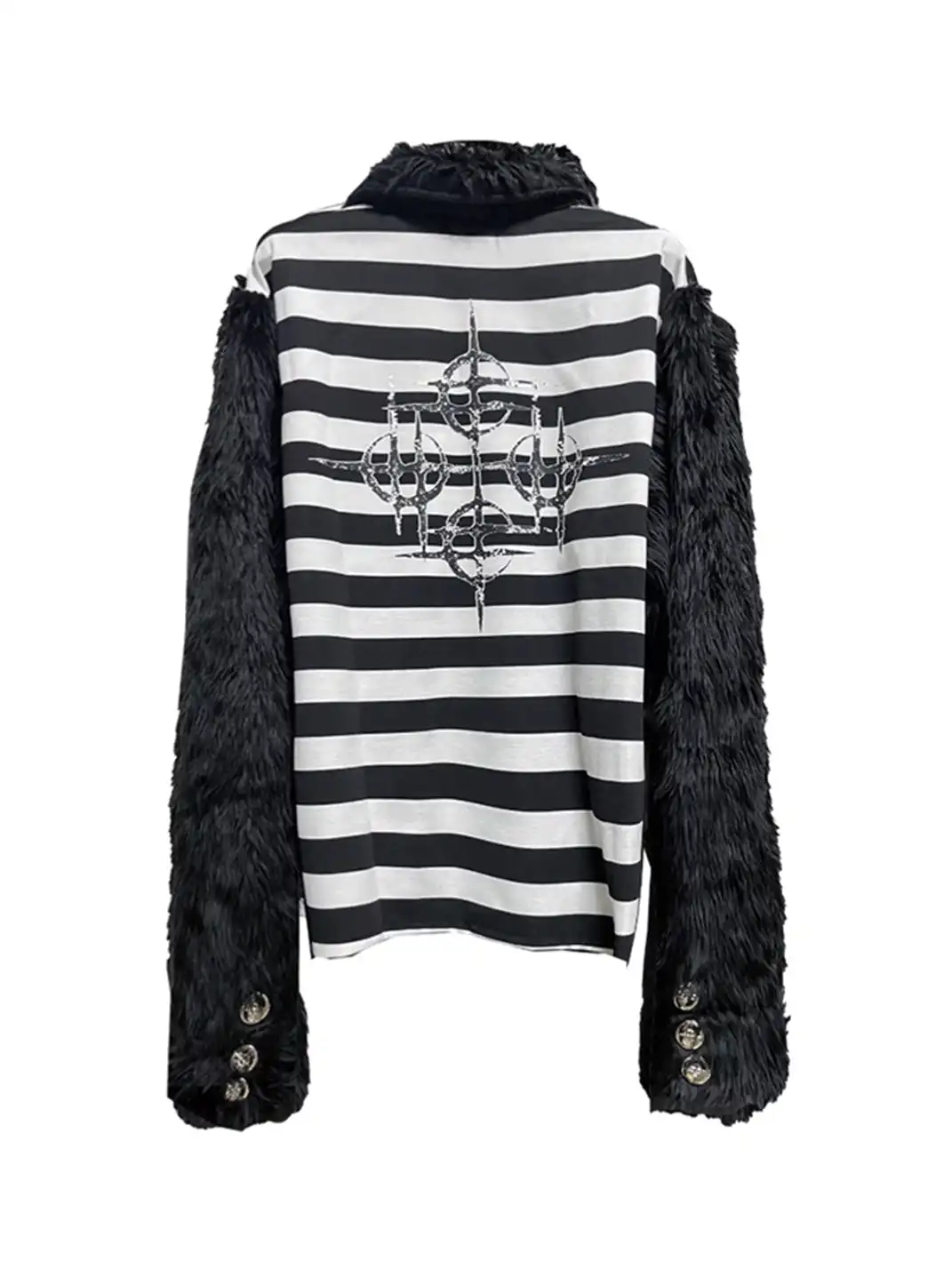 DETW | Long Hair Buttoned Striped Polo Shirt