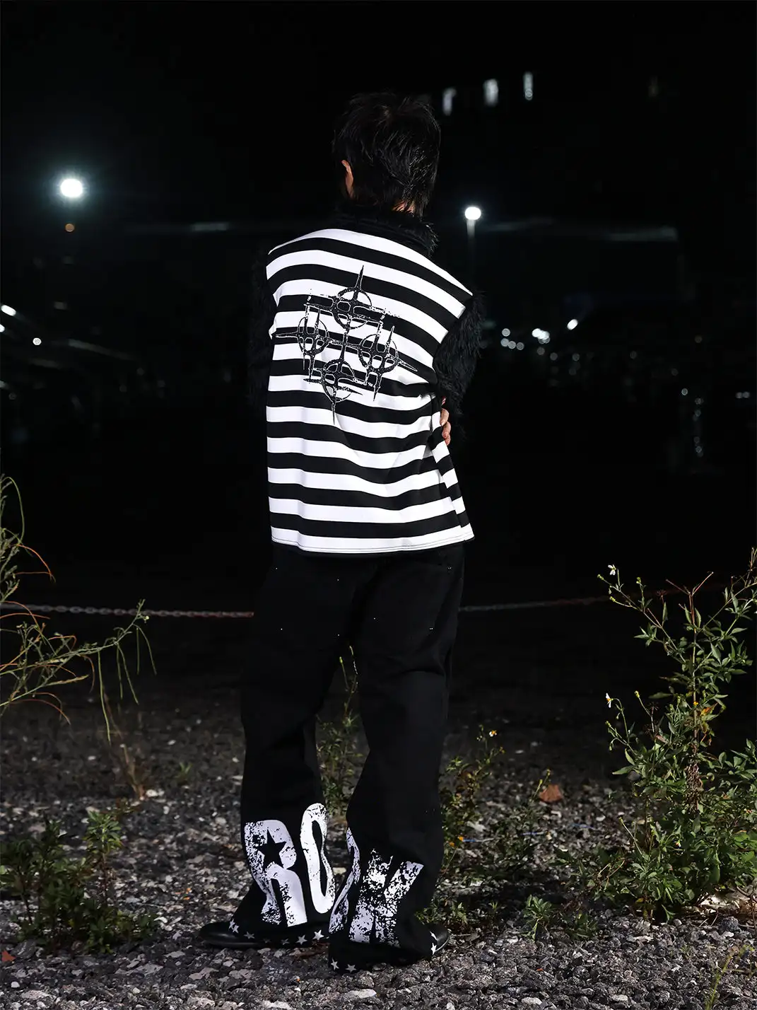 DETW | Long Hair Buttoned Striped Polo Shirt