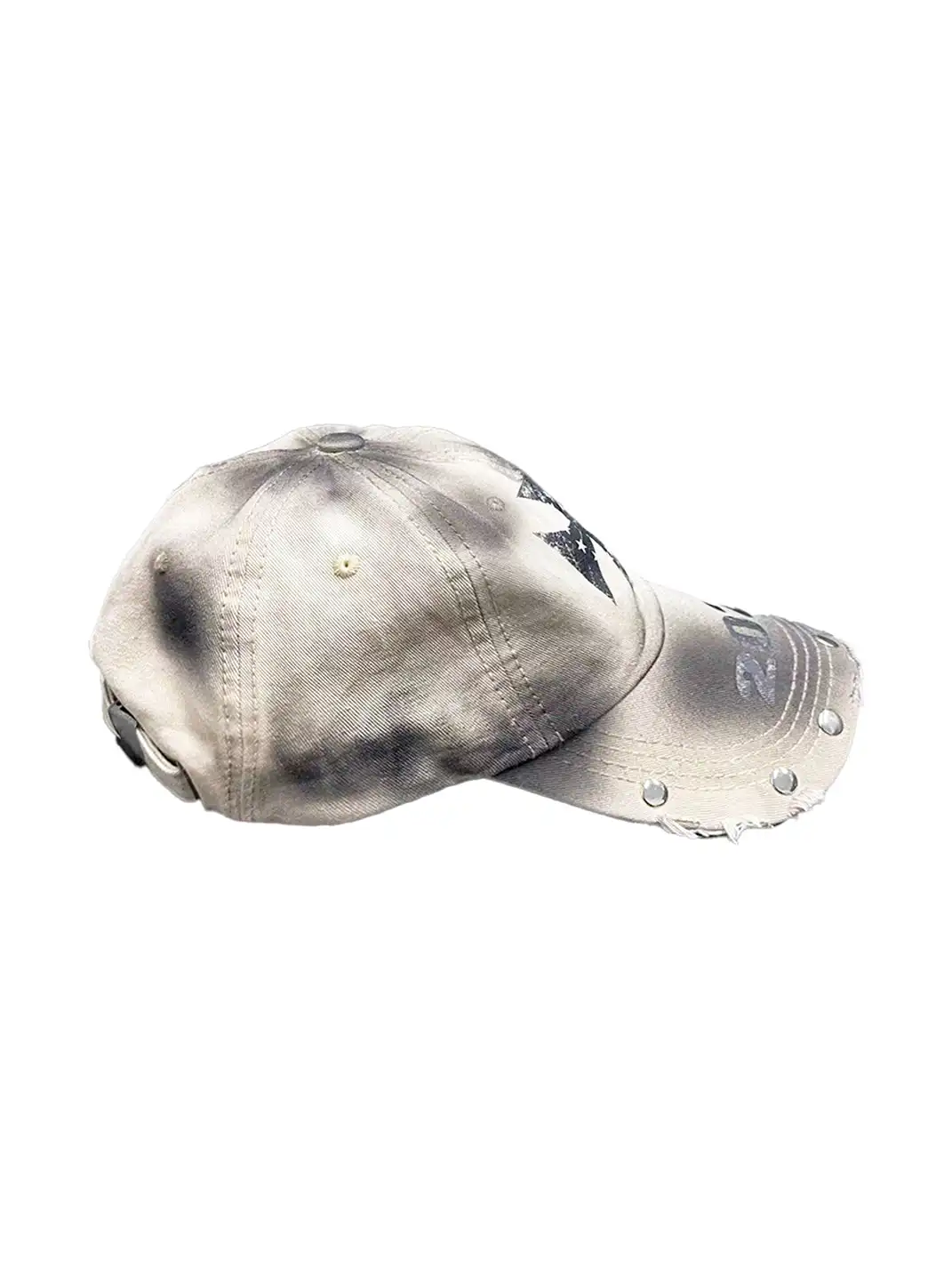 DETW | Cross-Studded Distressed Baseball Cap