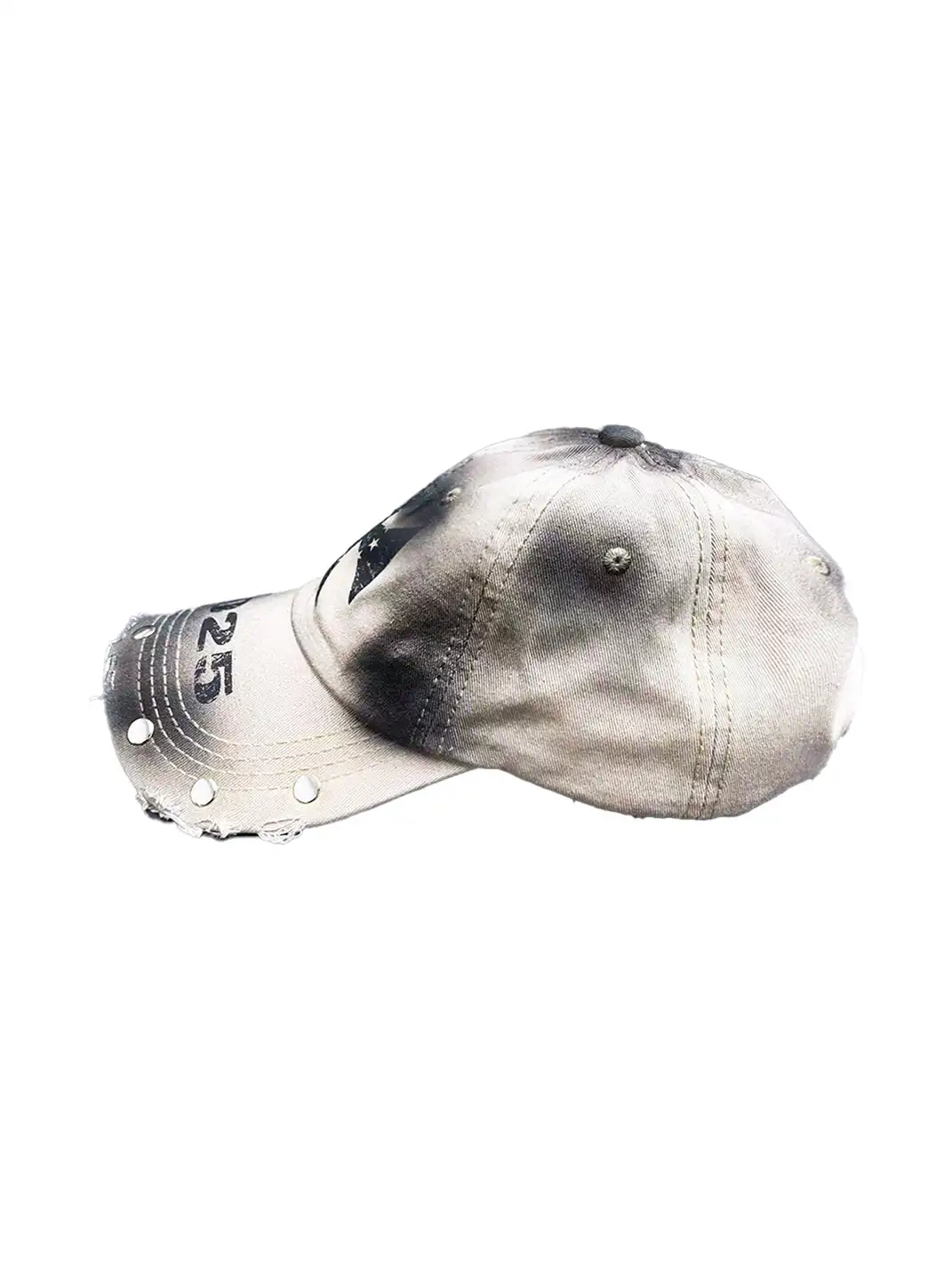 DETW | Cross-Studded Distressed Baseball Cap