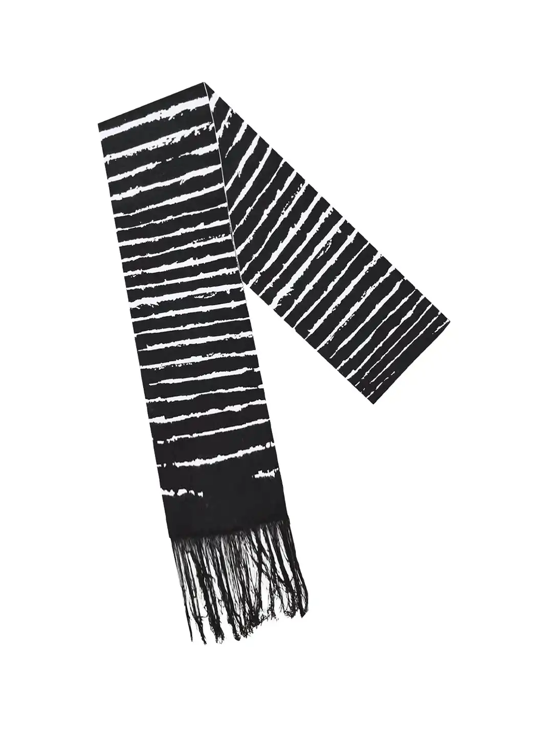 DETW | Striped Distressed Thorn Tassel Scarf