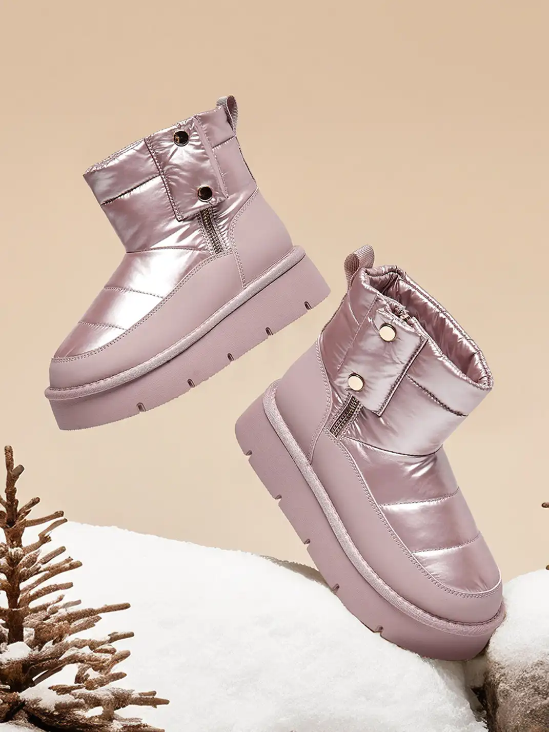 ACUPUNCTURE | Quilted Upper Padded Snow Boots