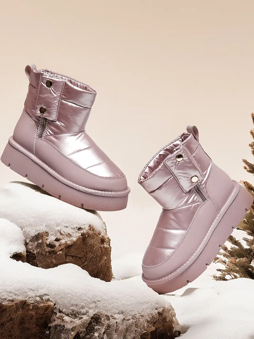 ACUPUNCTURE | Quilted Upper Padded Snow Boots