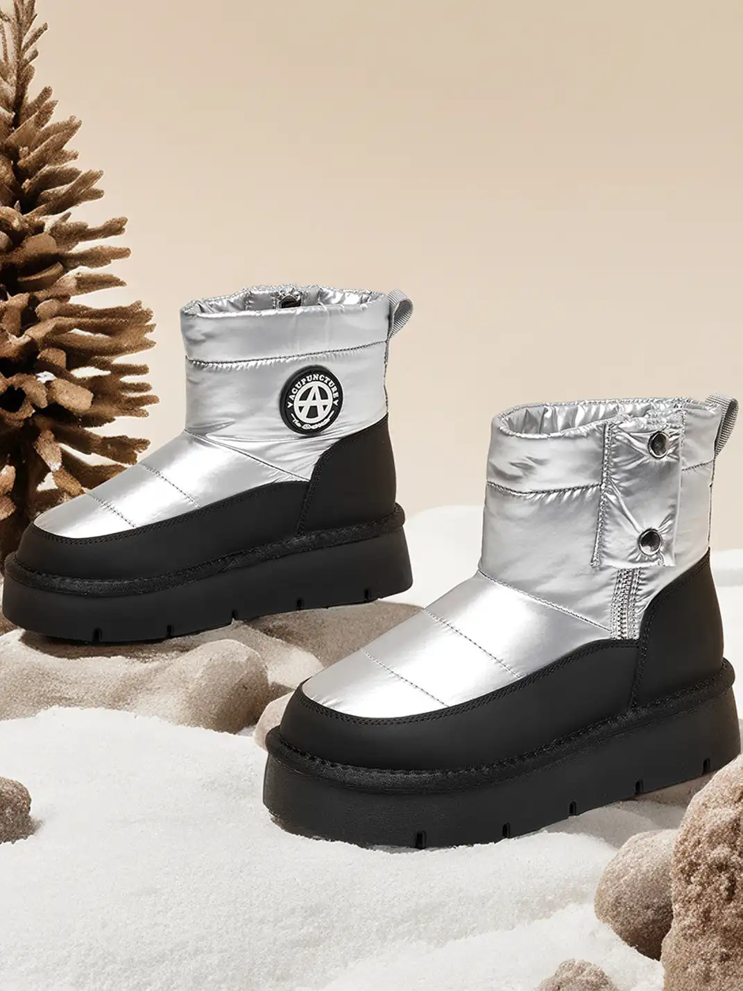 ACUPUNCTURE | Quilted Upper Padded Snow Boots