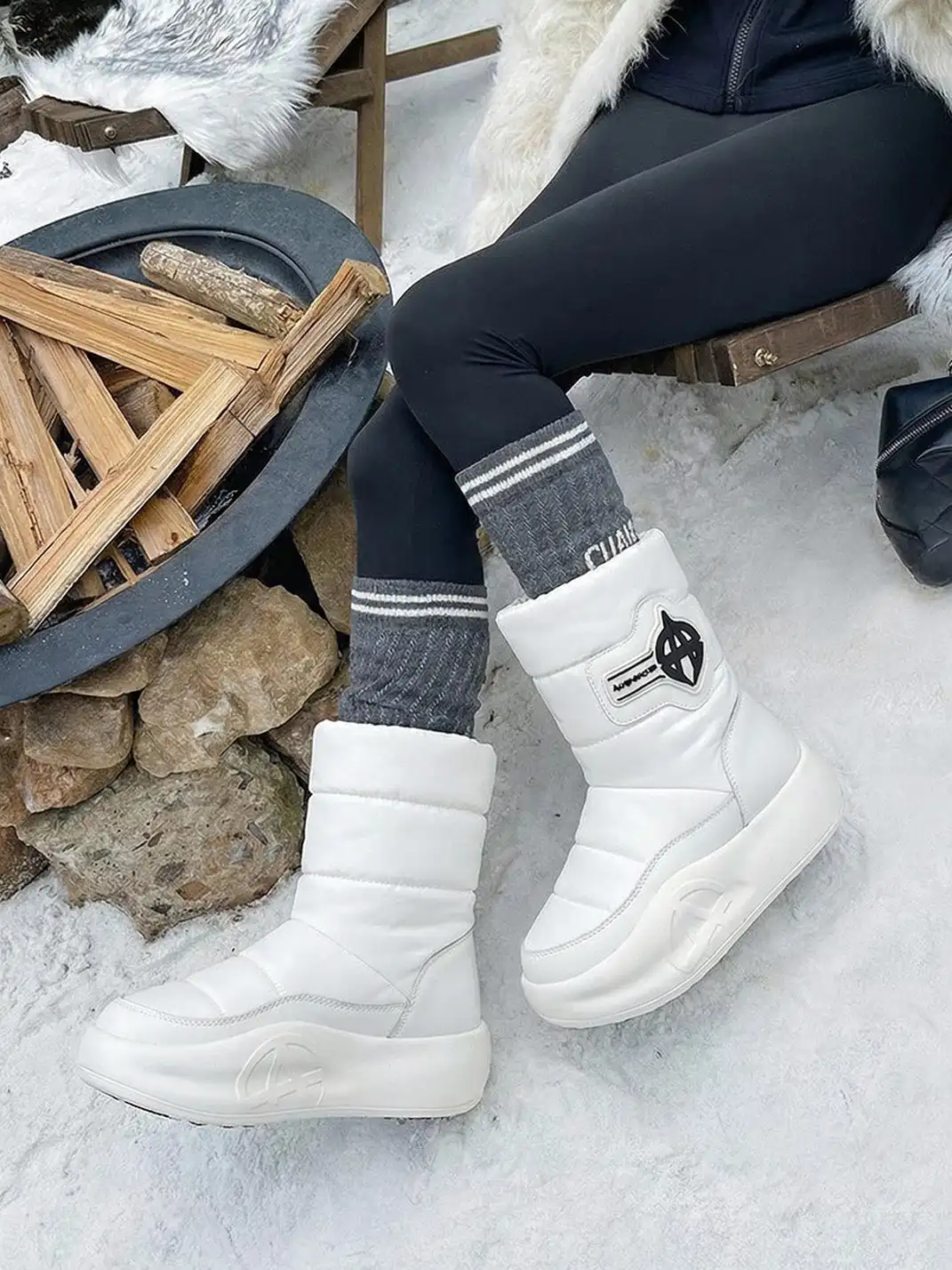 ACUPUNCTURE | Insulated Construction Mid-Calf Snow Boots