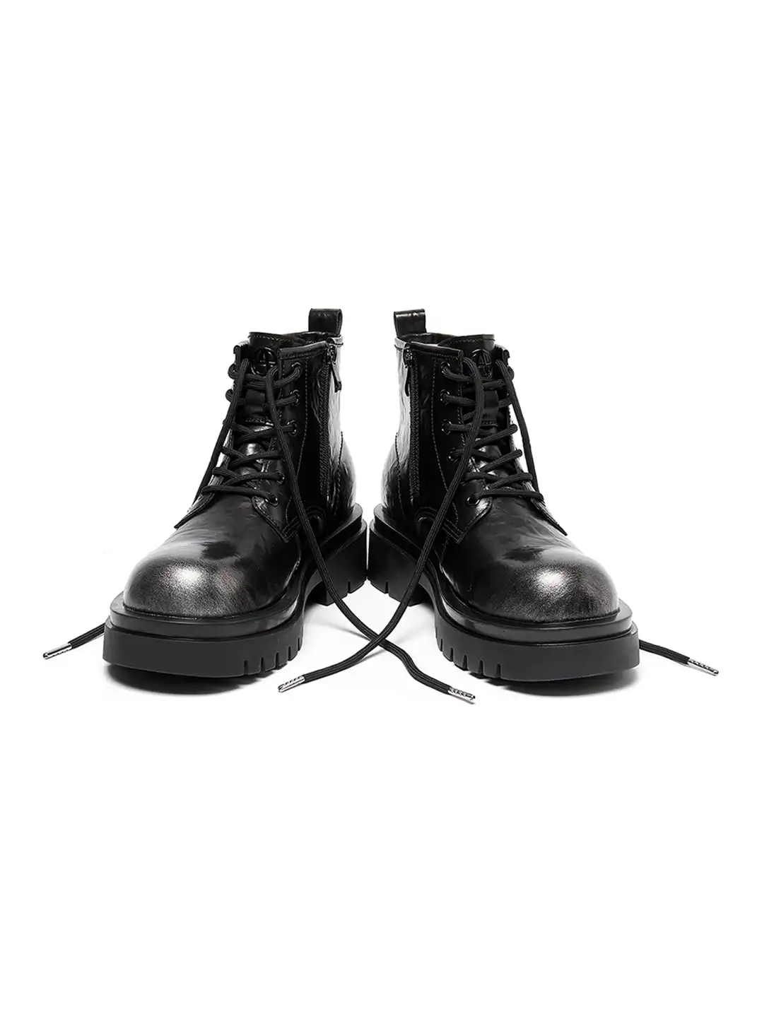ACUPUNCTURE | Side-Zip Lace-Up Martin Boots