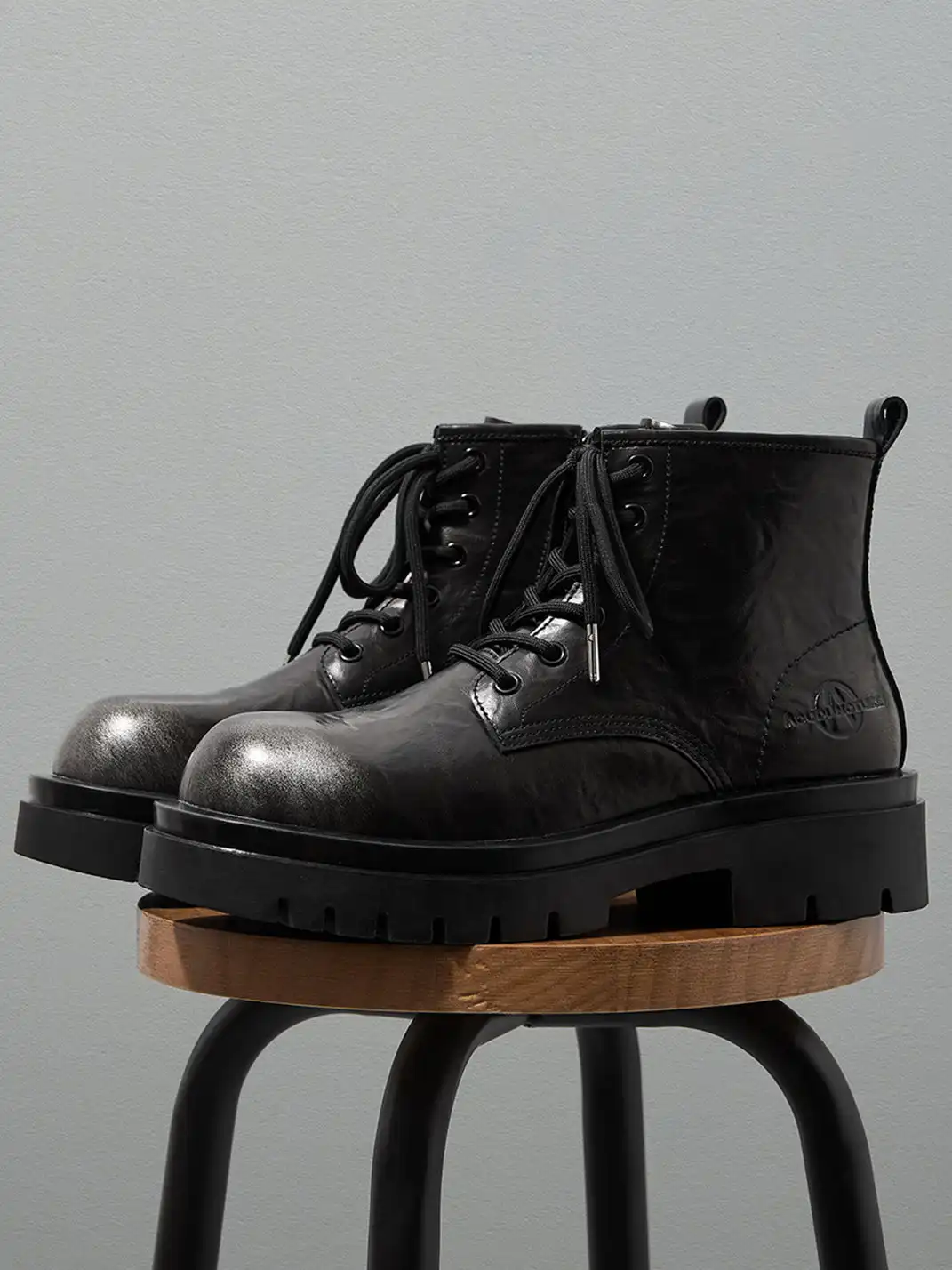 ACUPUNCTURE | Side-Zip Lace-Up Martin Boots