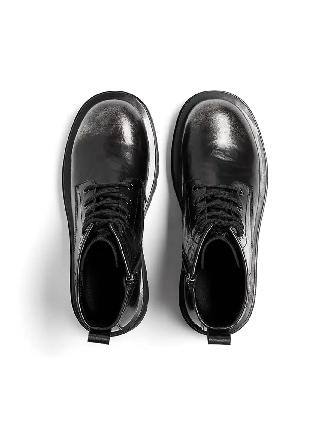 ACUPUNCTURE | Side-Zip Lace-Up Martin Boots