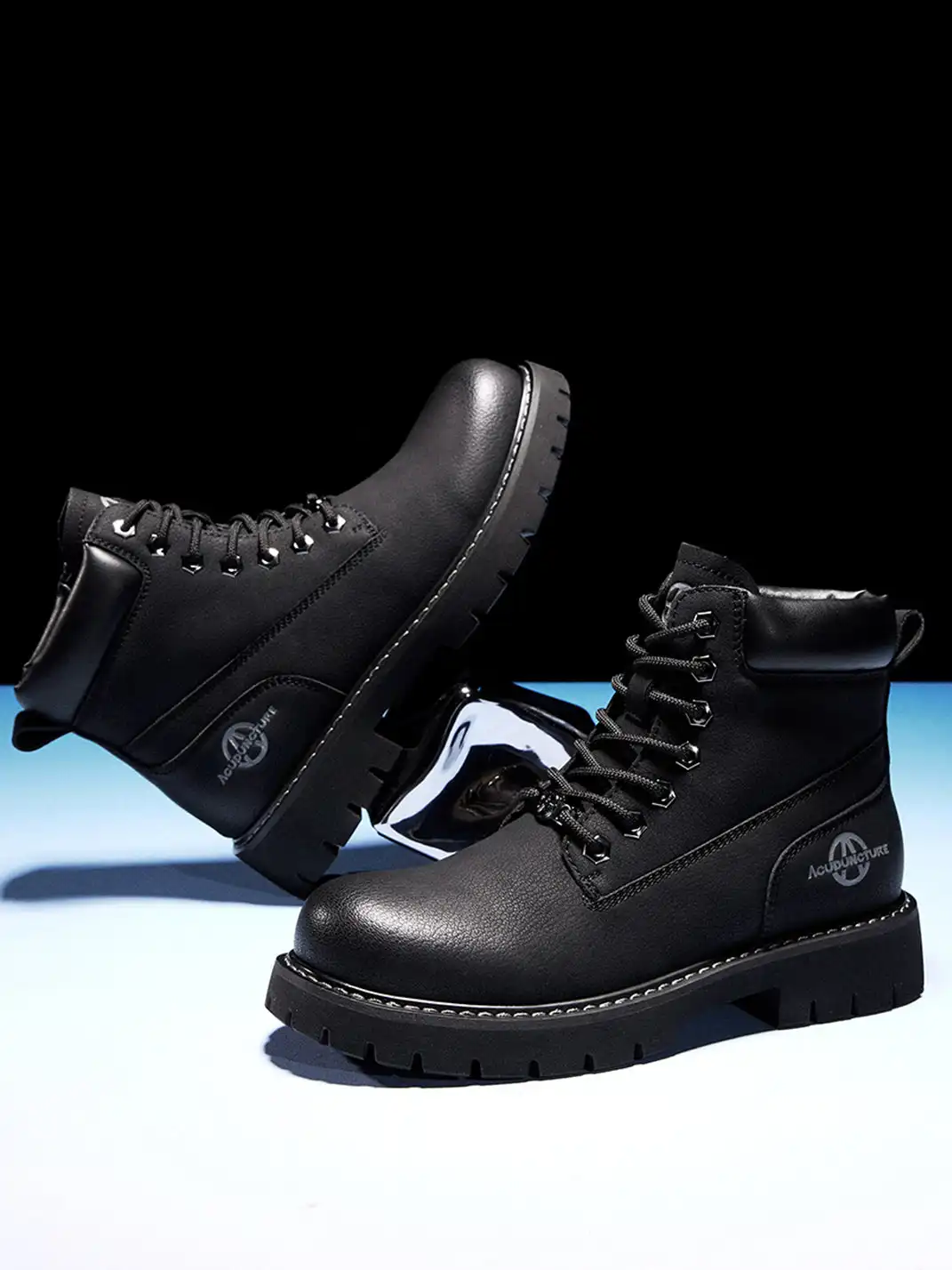 ACUPUNCTURE | Zipper Entry Mid-Ankle Martin Boots