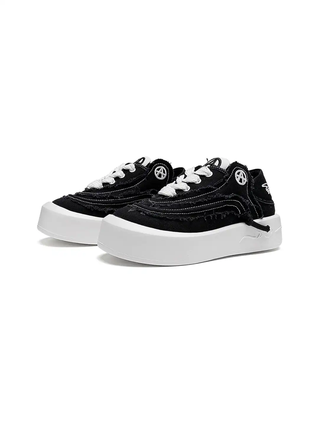 ACUPUNCTURE | Distressed Canvas Platform Shoes