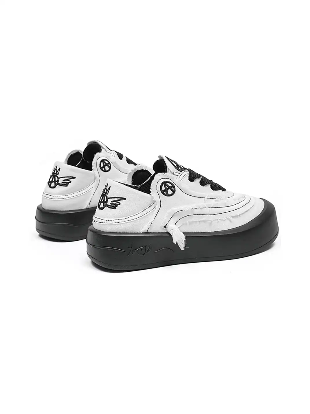 ACUPUNCTURE | Distressed Canvas Platform Shoes