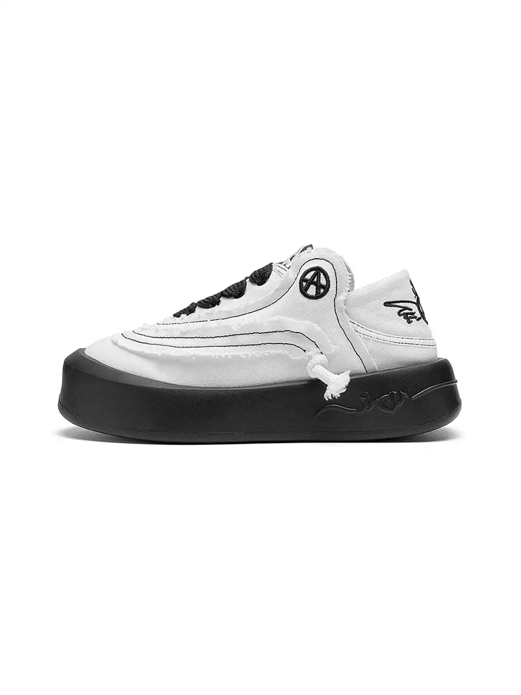 ACUPUNCTURE | Distressed Canvas Platform Shoes