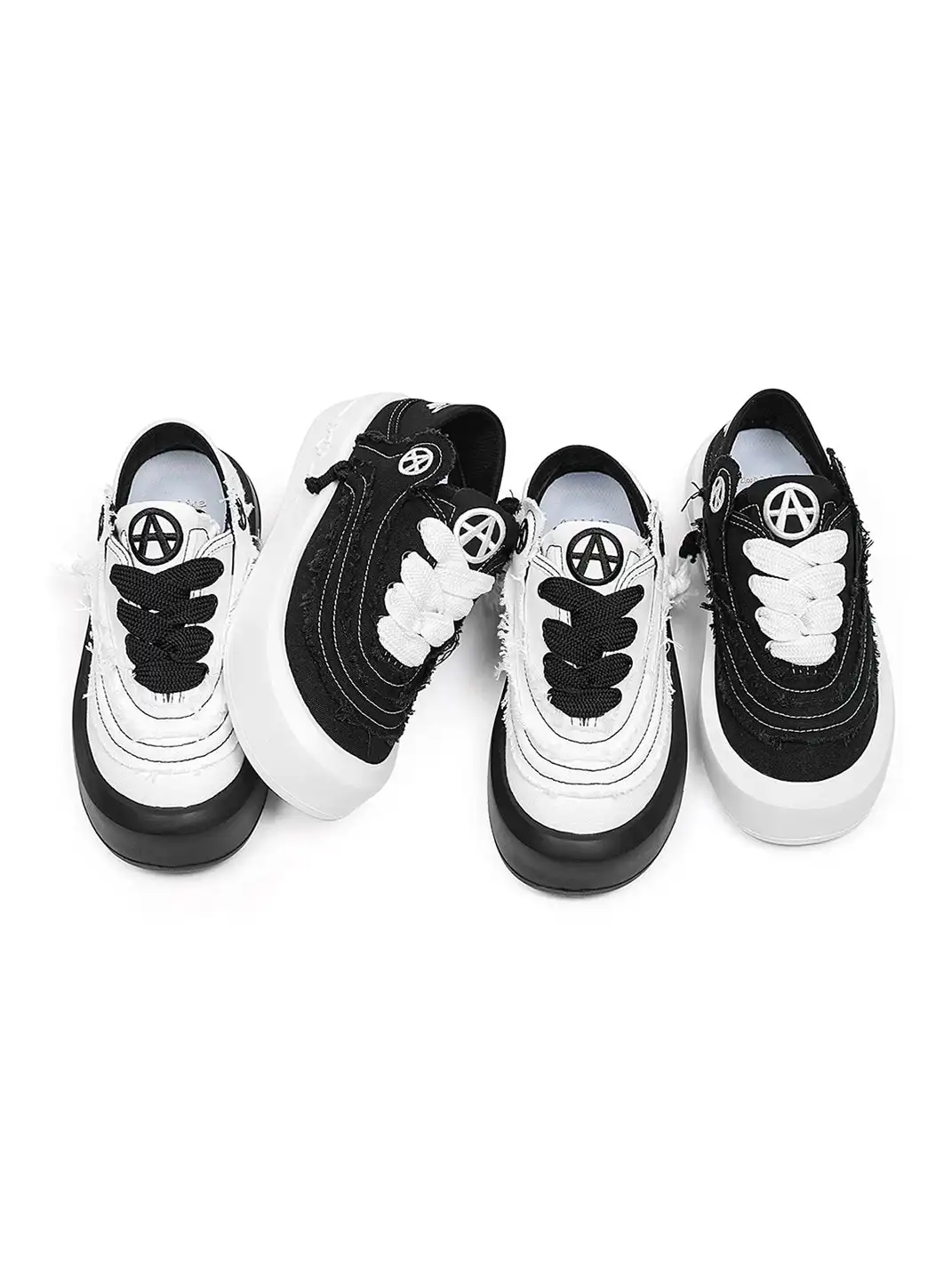 ACUPUNCTURE | Distressed Canvas Platform Shoes