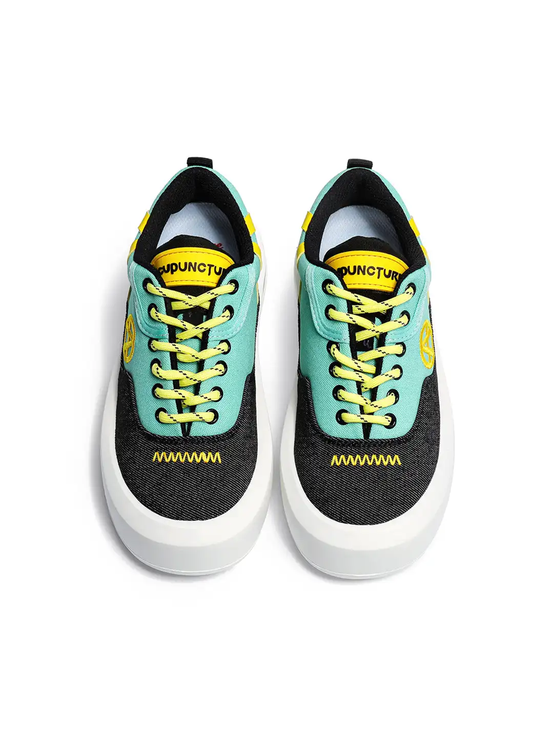 ACUPUNCTURE | Color-Blocked Canvas Platform Sneakers