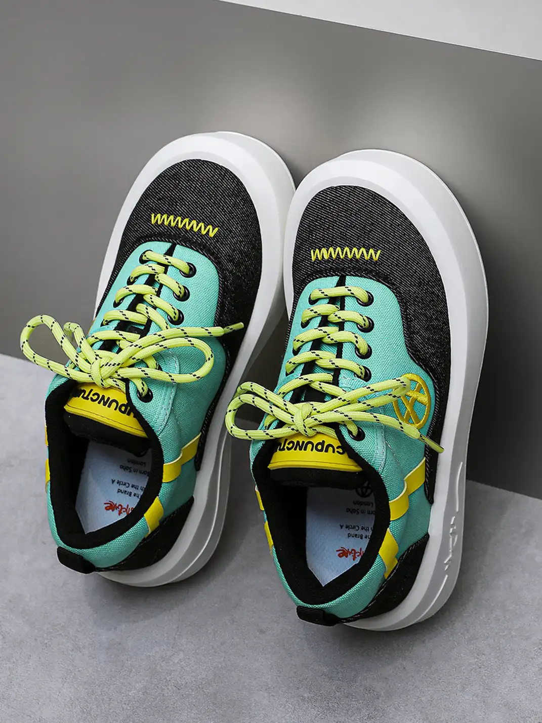 ACUPUNCTURE | Color-Blocked Canvas Platform Sneakers