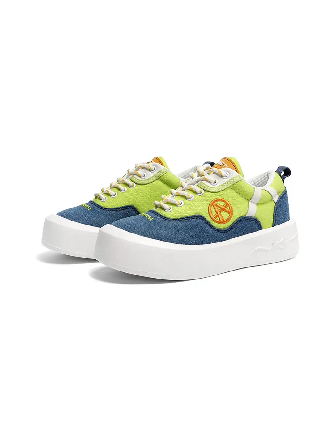 ACUPUNCTURE | Color-Blocked Canvas Platform Sneakers