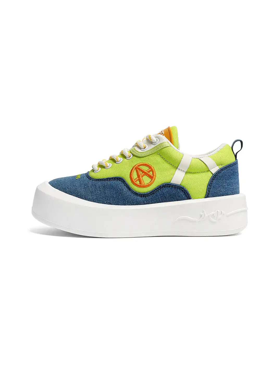 ACUPUNCTURE | Color-Blocked Canvas Platform Sneakers