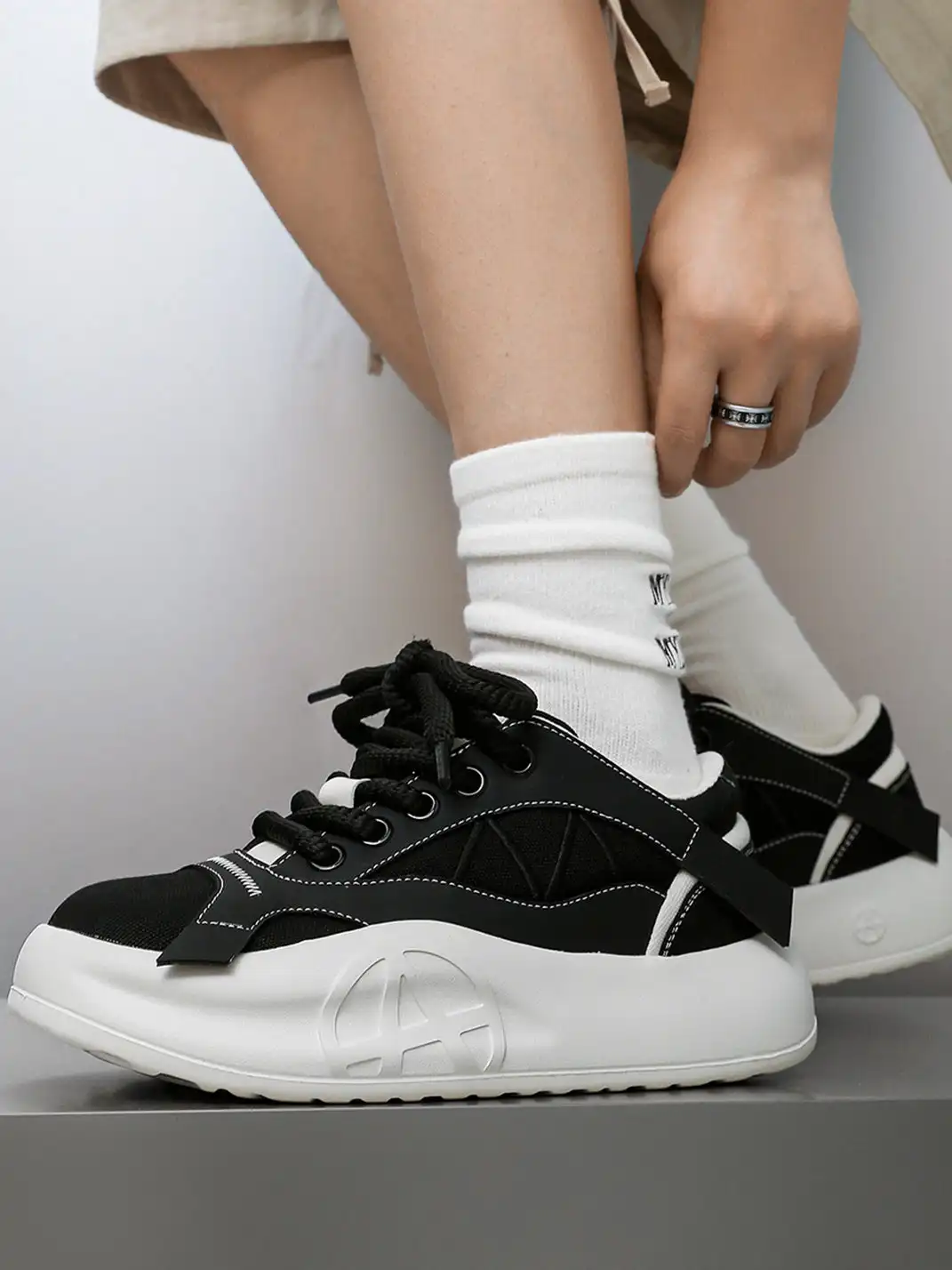 ACUPUNCTURE | Structured Lifted-Chunk Sole Sneakers