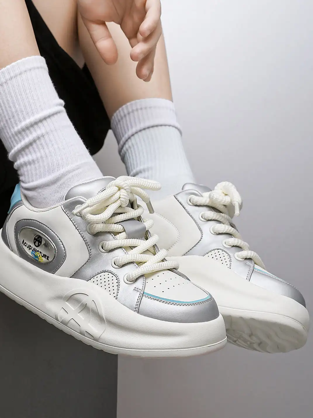 ACUPUNCTURE | Casual PU Platform Sneakers