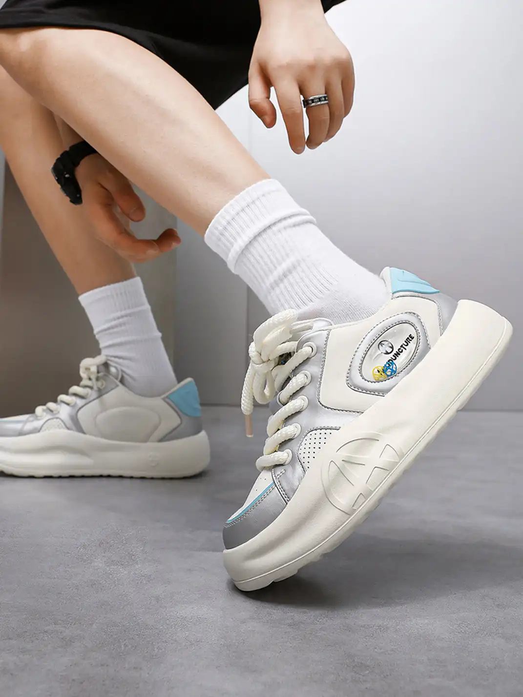 ACUPUNCTURE | Casual PU Platform Sneakers
