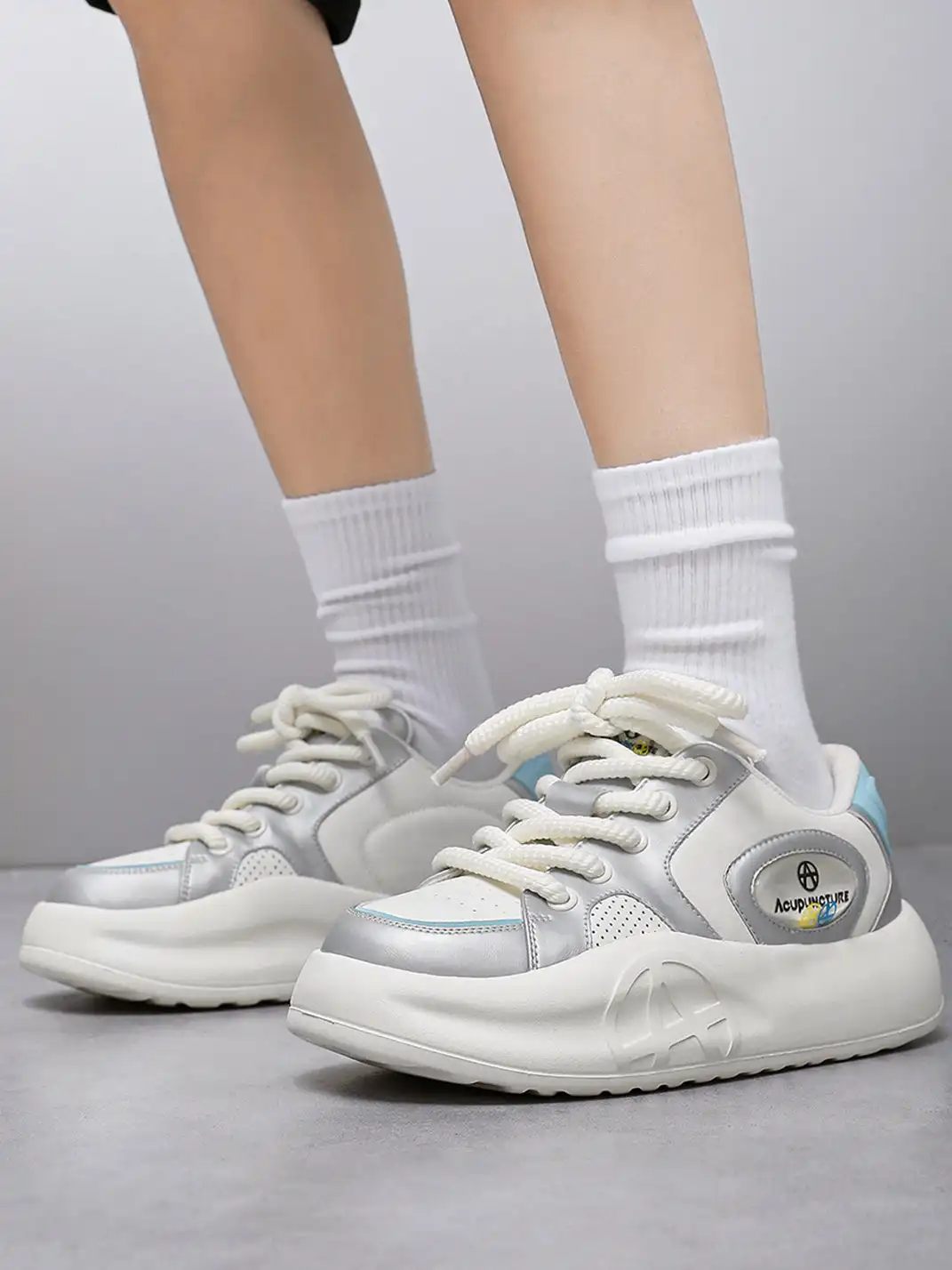 ACUPUNCTURE | Casual PU Platform Sneakers