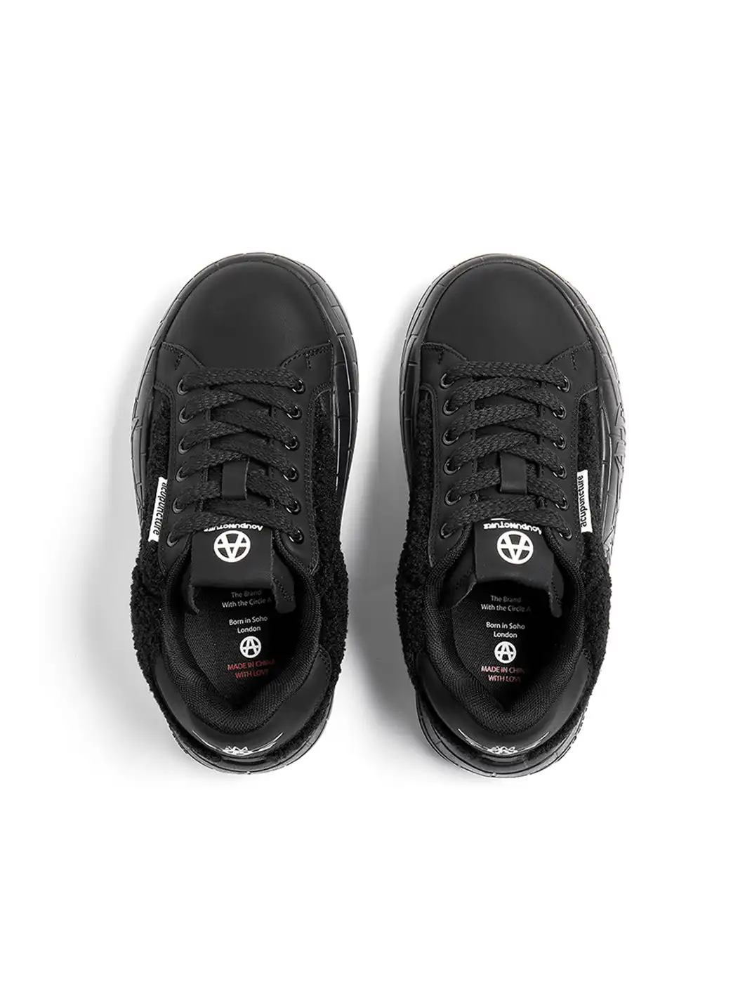 ACUPUNCTURE | Fleece Panel Thick Sole Sneakers