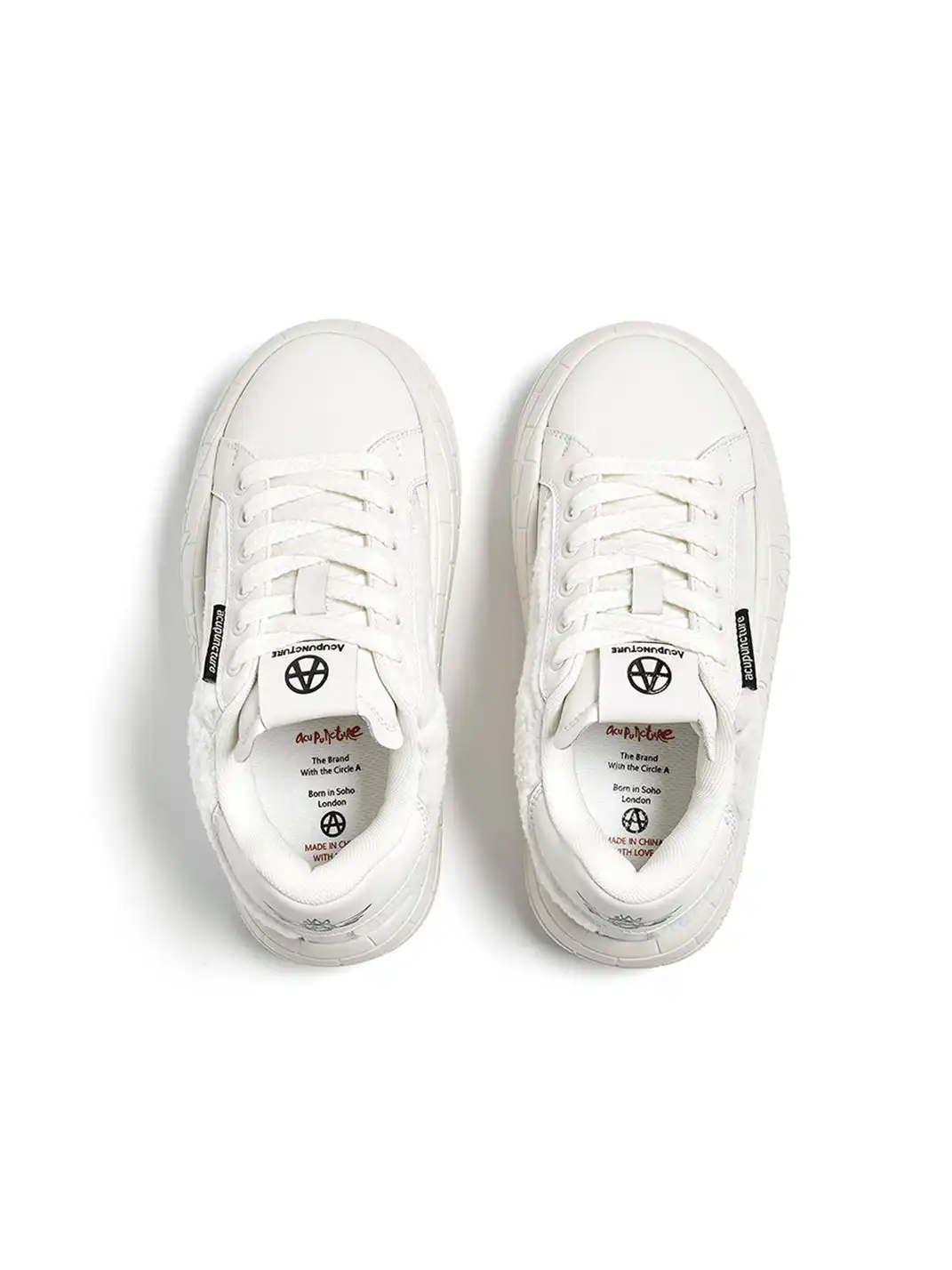 ACUPUNCTURE | Fleece Panel Thick Sole Sneakers