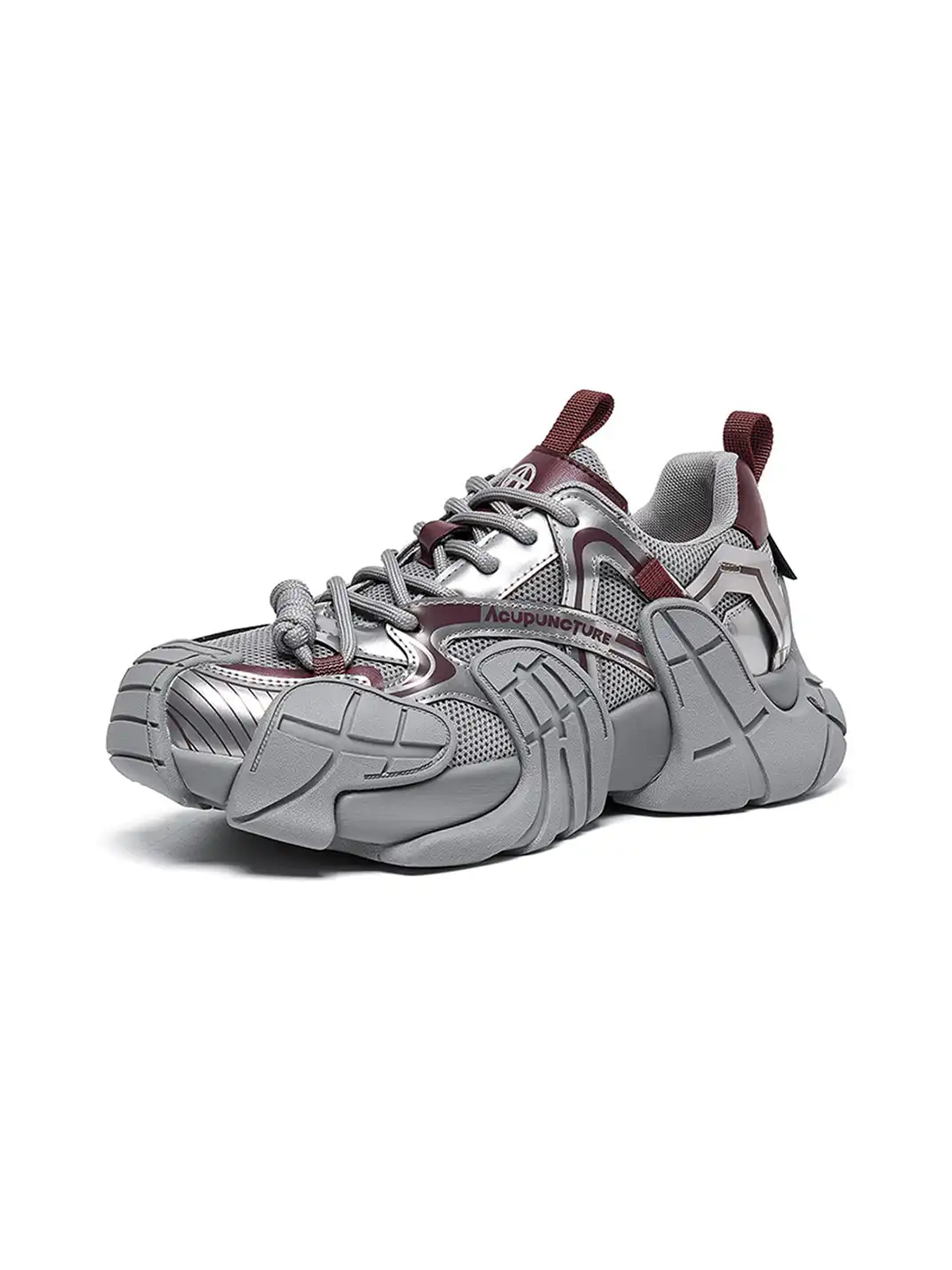 ACUPUNCTURE | Trendy Metallic Accent Platform Sneakers