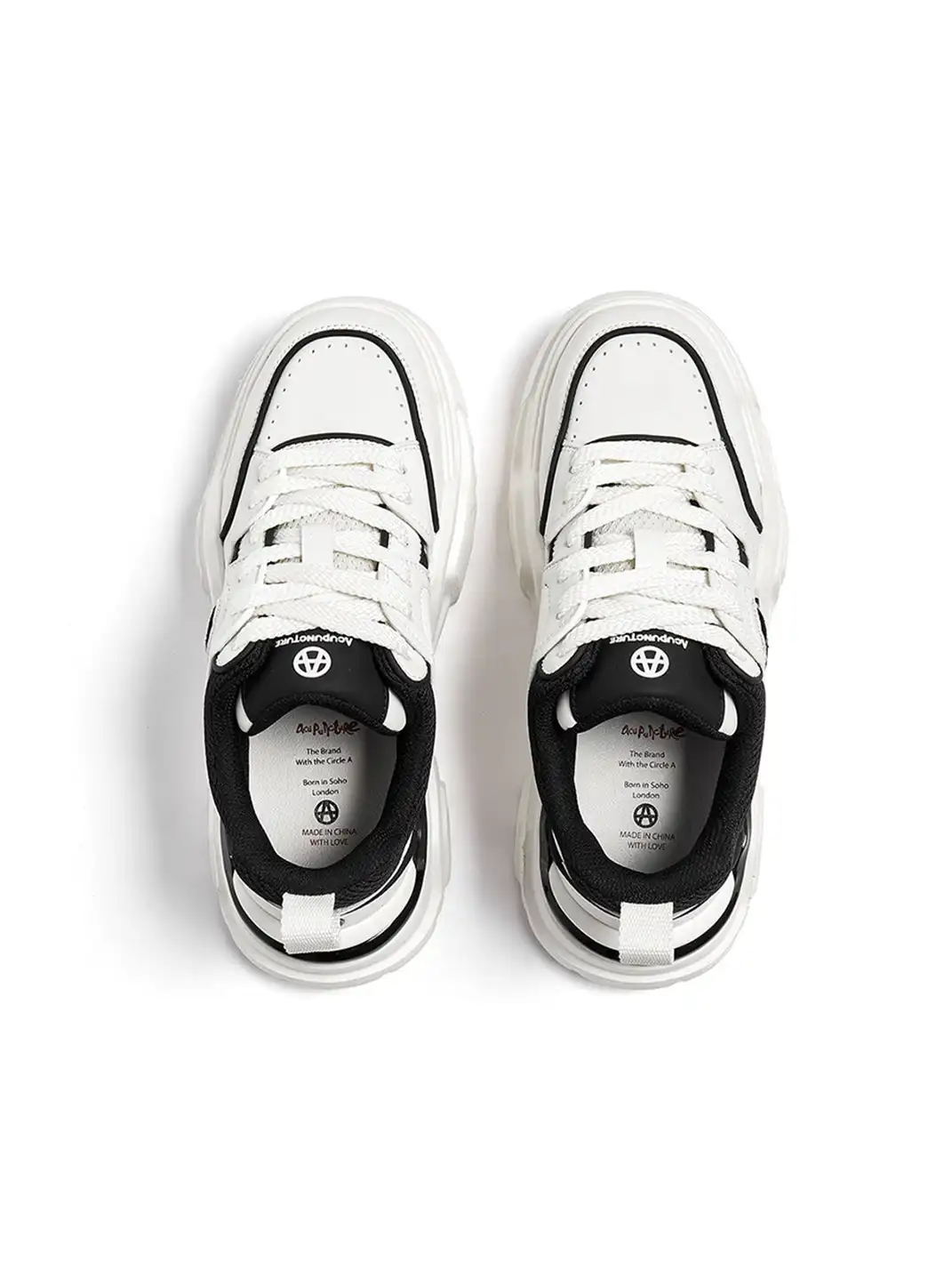 ACUPUNCTURE | Trendy Two-Tone Platform Sneakers