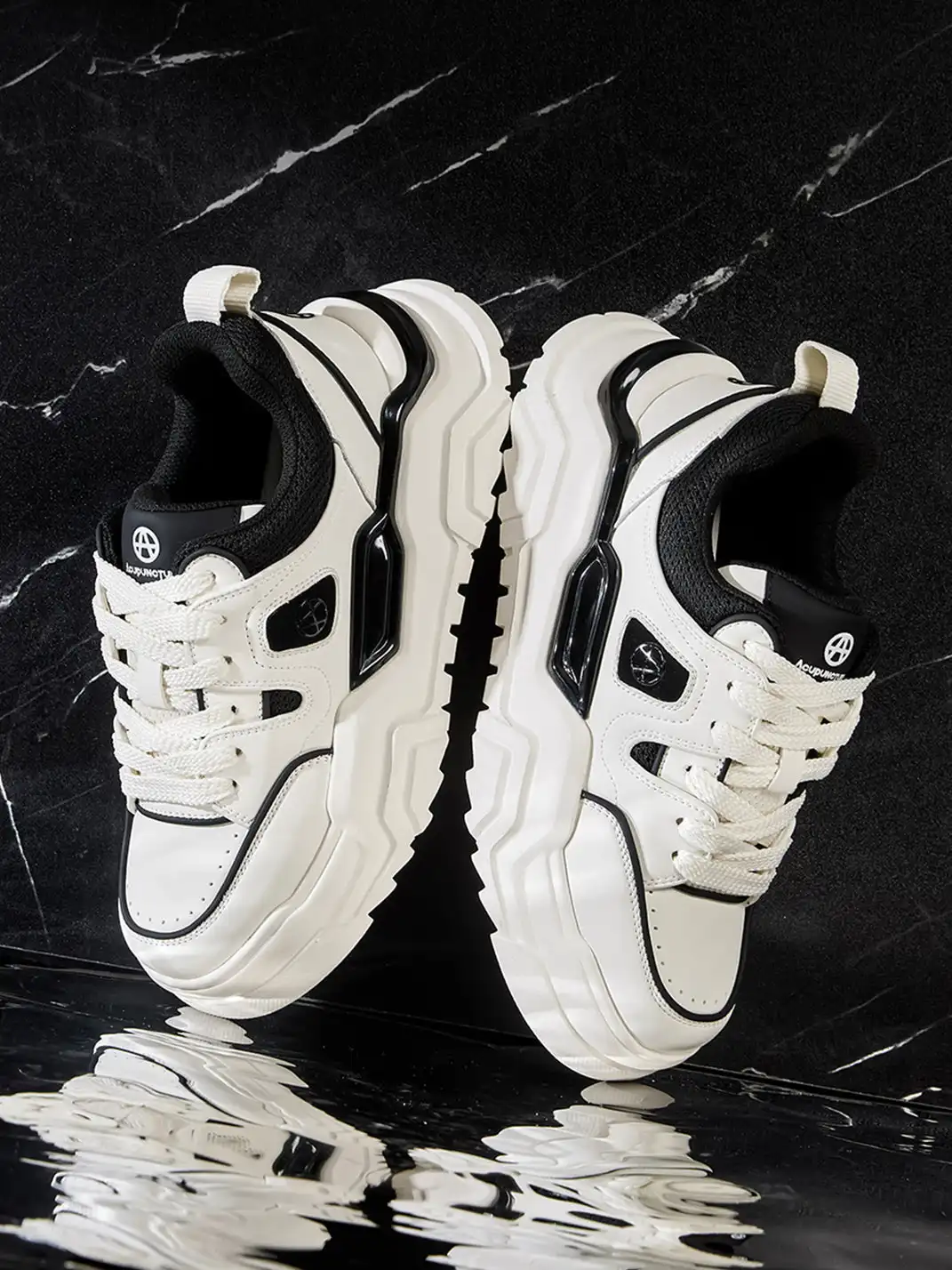 ACUPUNCTURE | Trendy Two-Tone Platform Sneakers