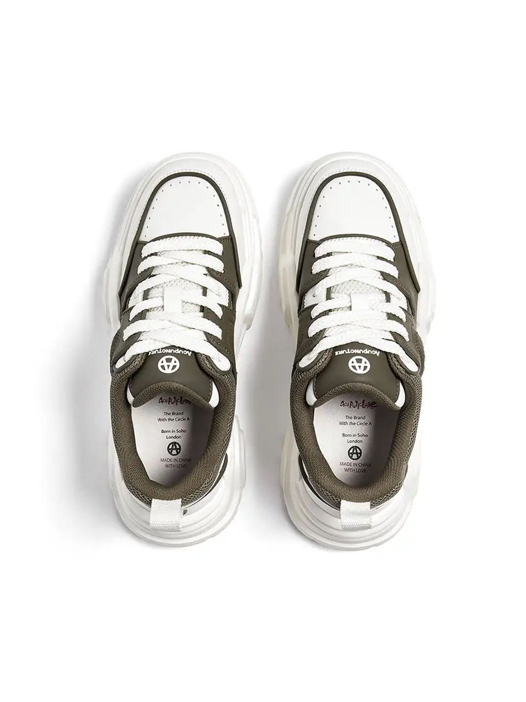 ACUPUNCTURE | Trendy Two-Tone Platform Sneakers