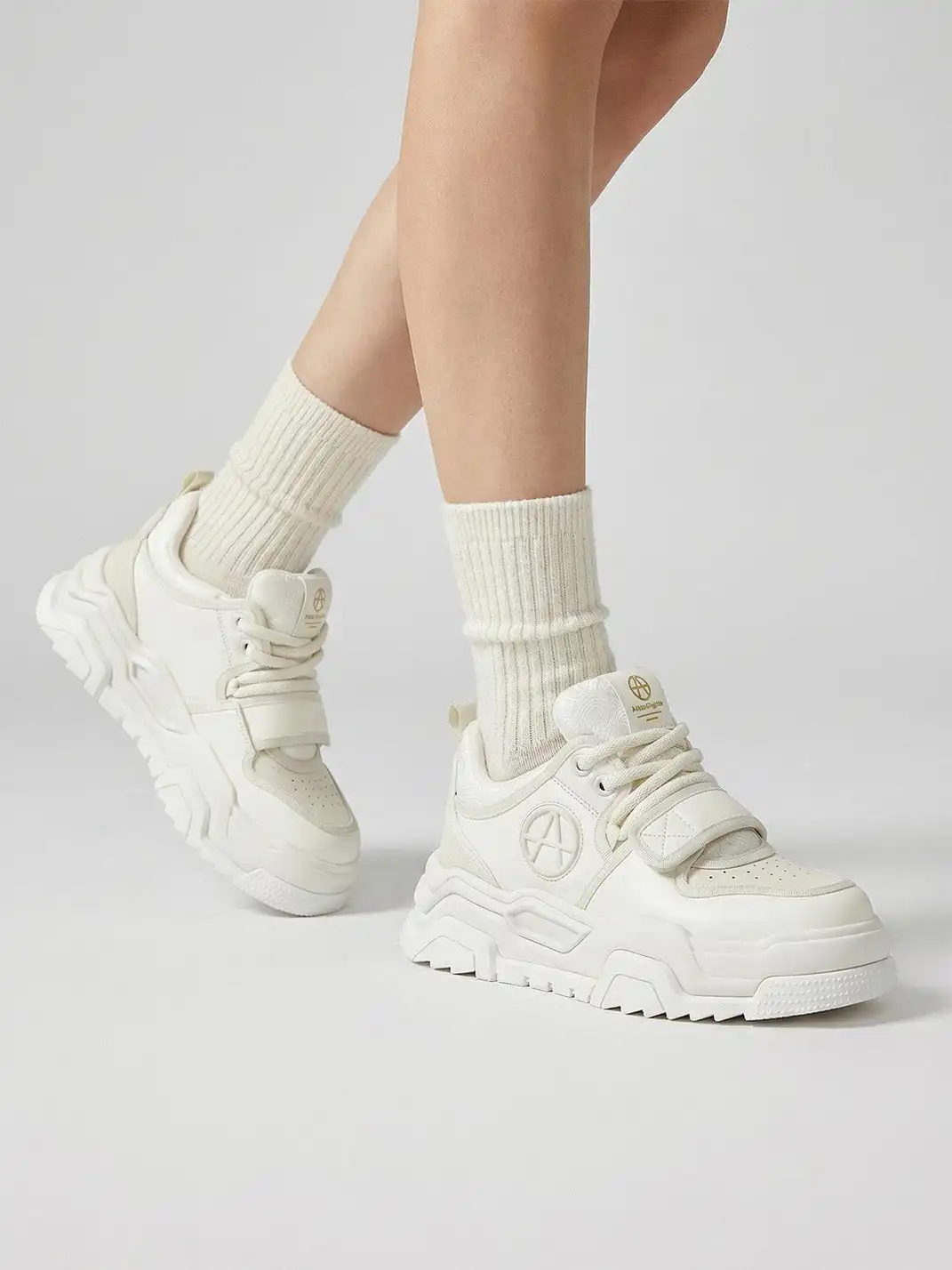 ACUPUNCTURE | Velcro Strap Platform Chunky Sneakers