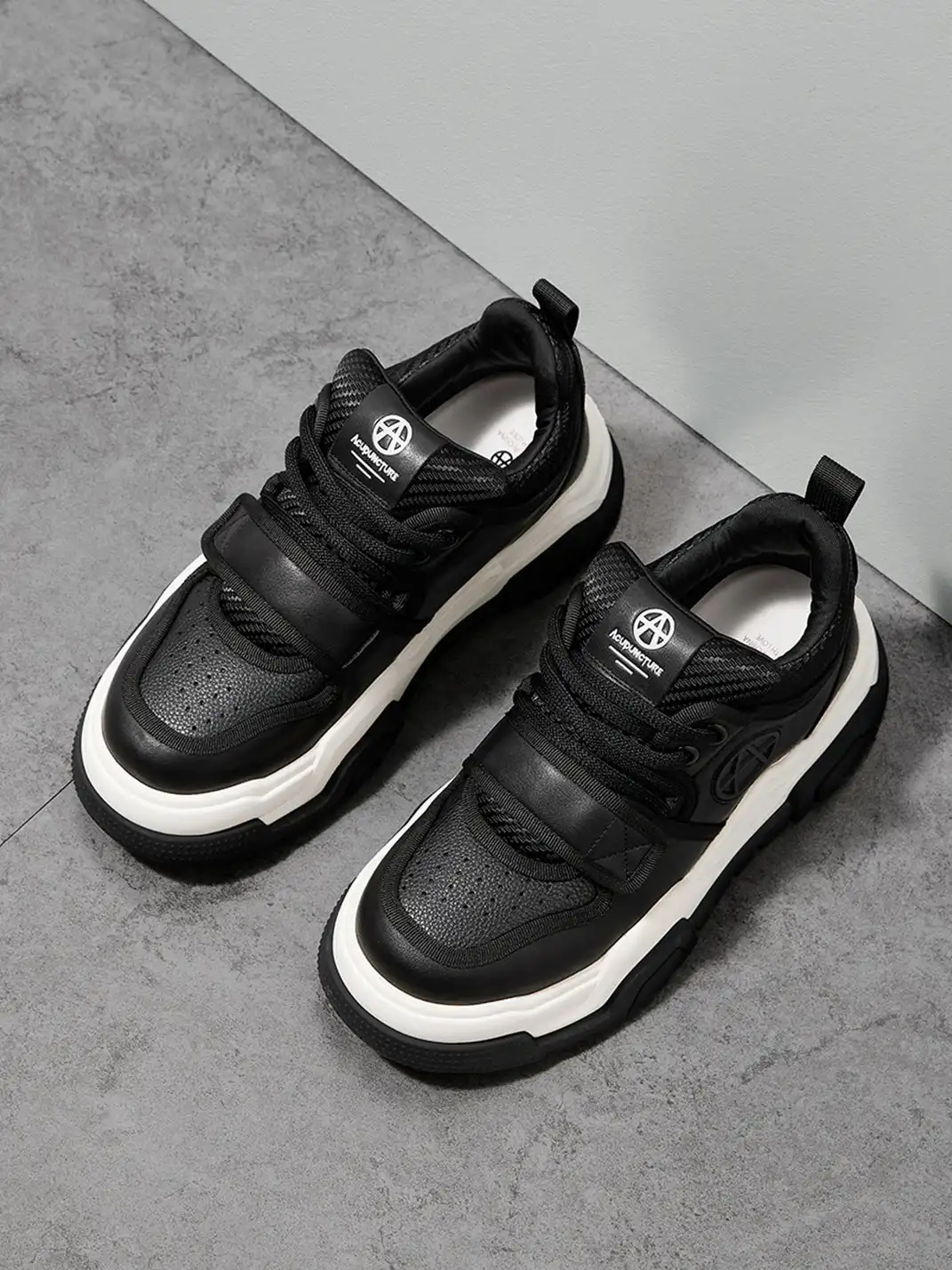 ACUPUNCTURE | Velcro Strap Platform Chunky Sneakers