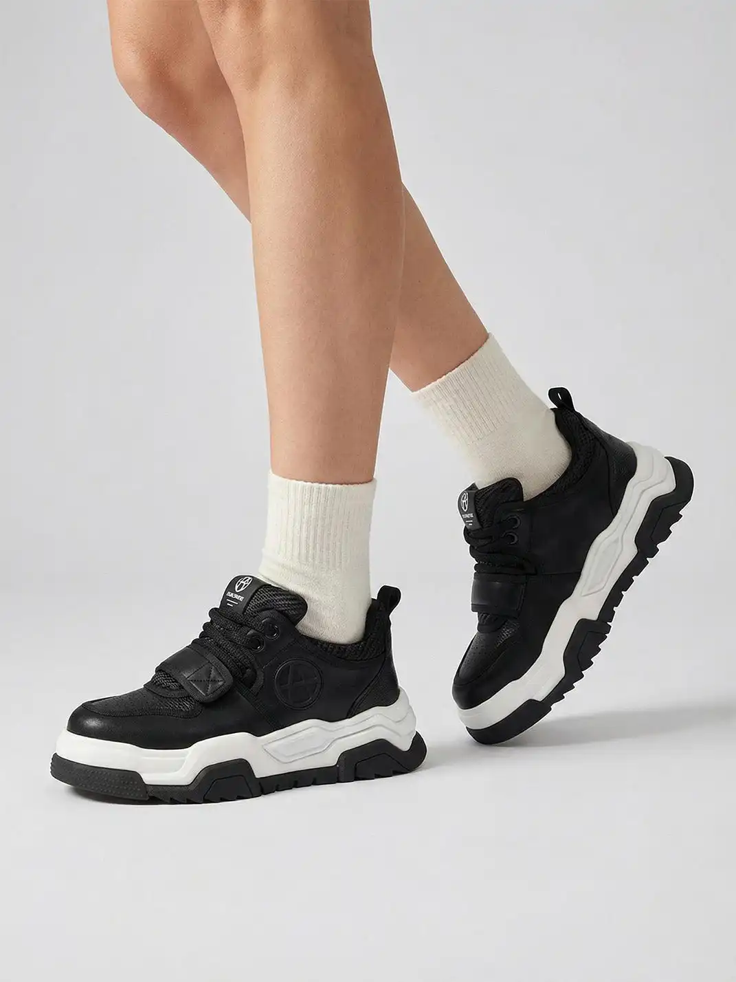 ACUPUNCTURE | Velcro Strap Platform Chunky Sneakers
