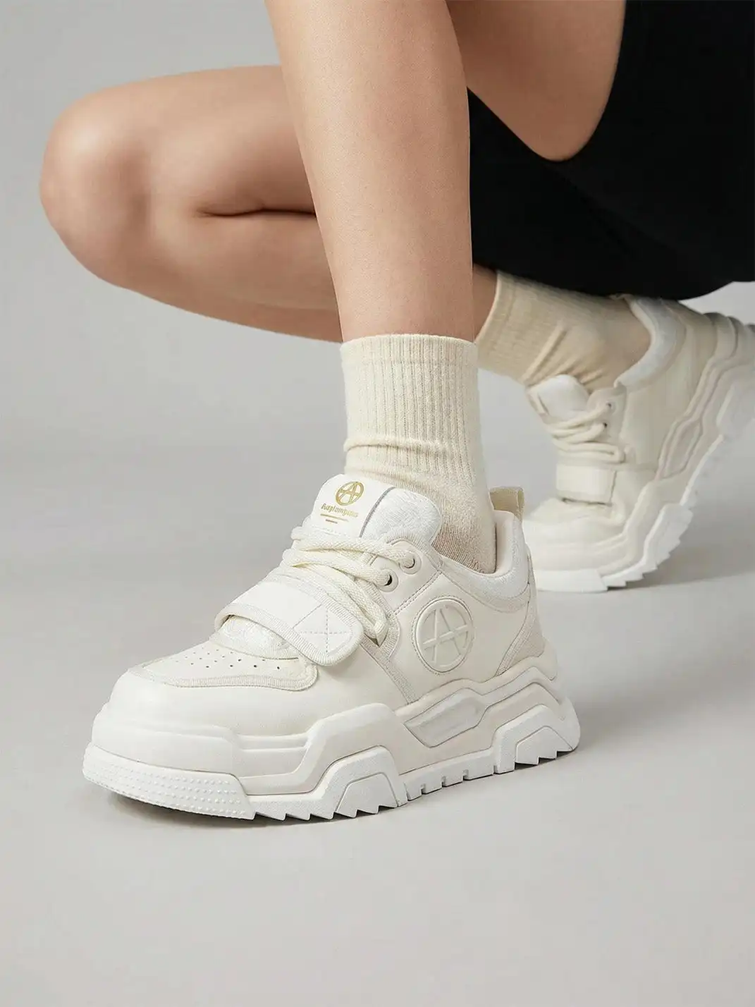 ACUPUNCTURE | Velcro Strap Platform Chunky Sneakers
