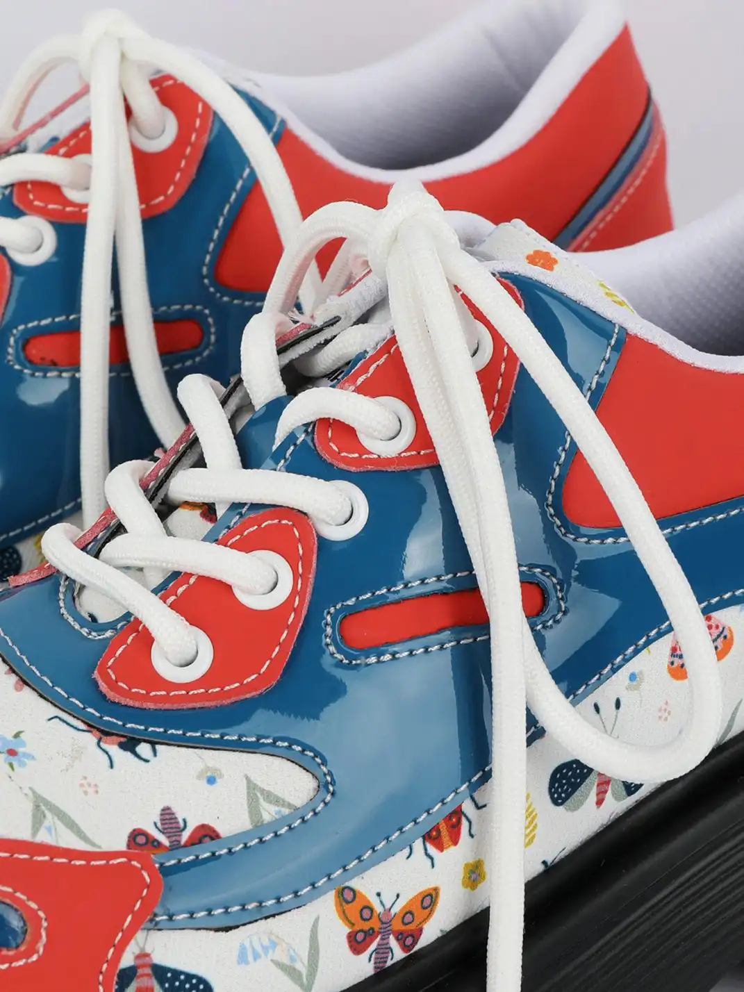 Yeah Hot丨Graphic Panel Upper Chunky Sole Derby Shoes