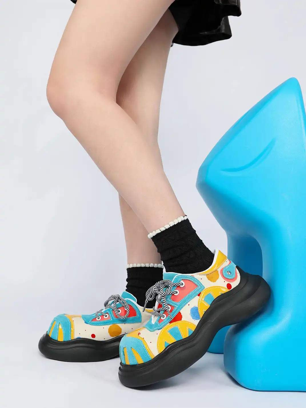 Yeah Hot丨Playful Graphic Upper Derby Shoes
