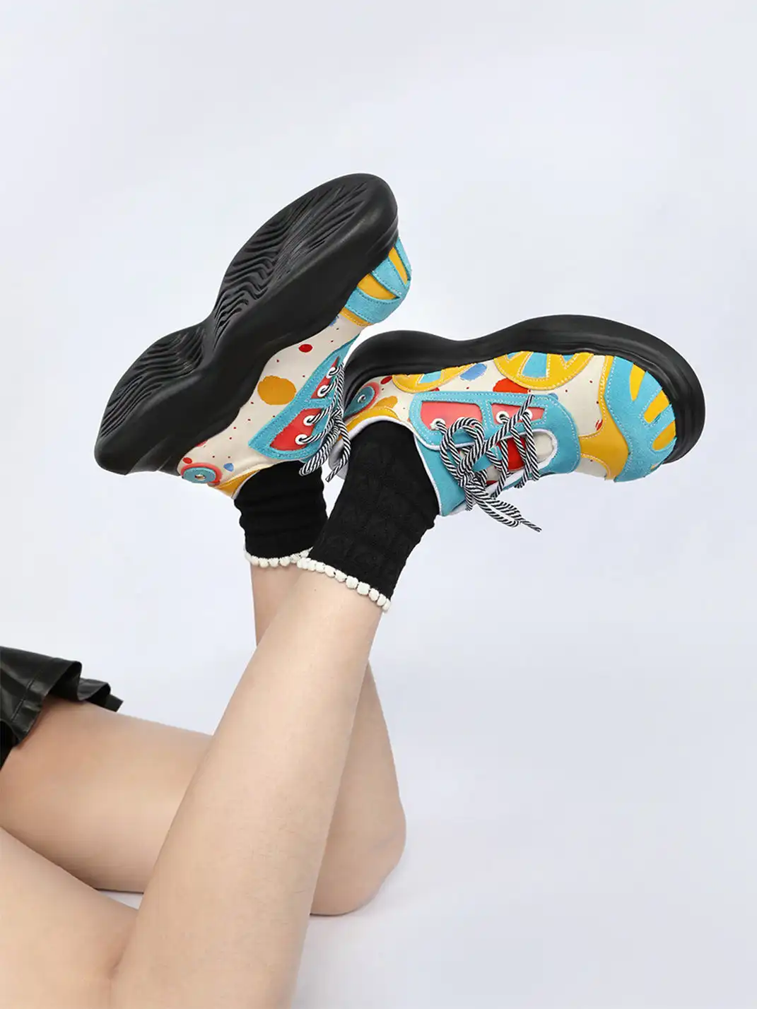 Yeah Hot丨Playful Graphic Upper Derby Shoes