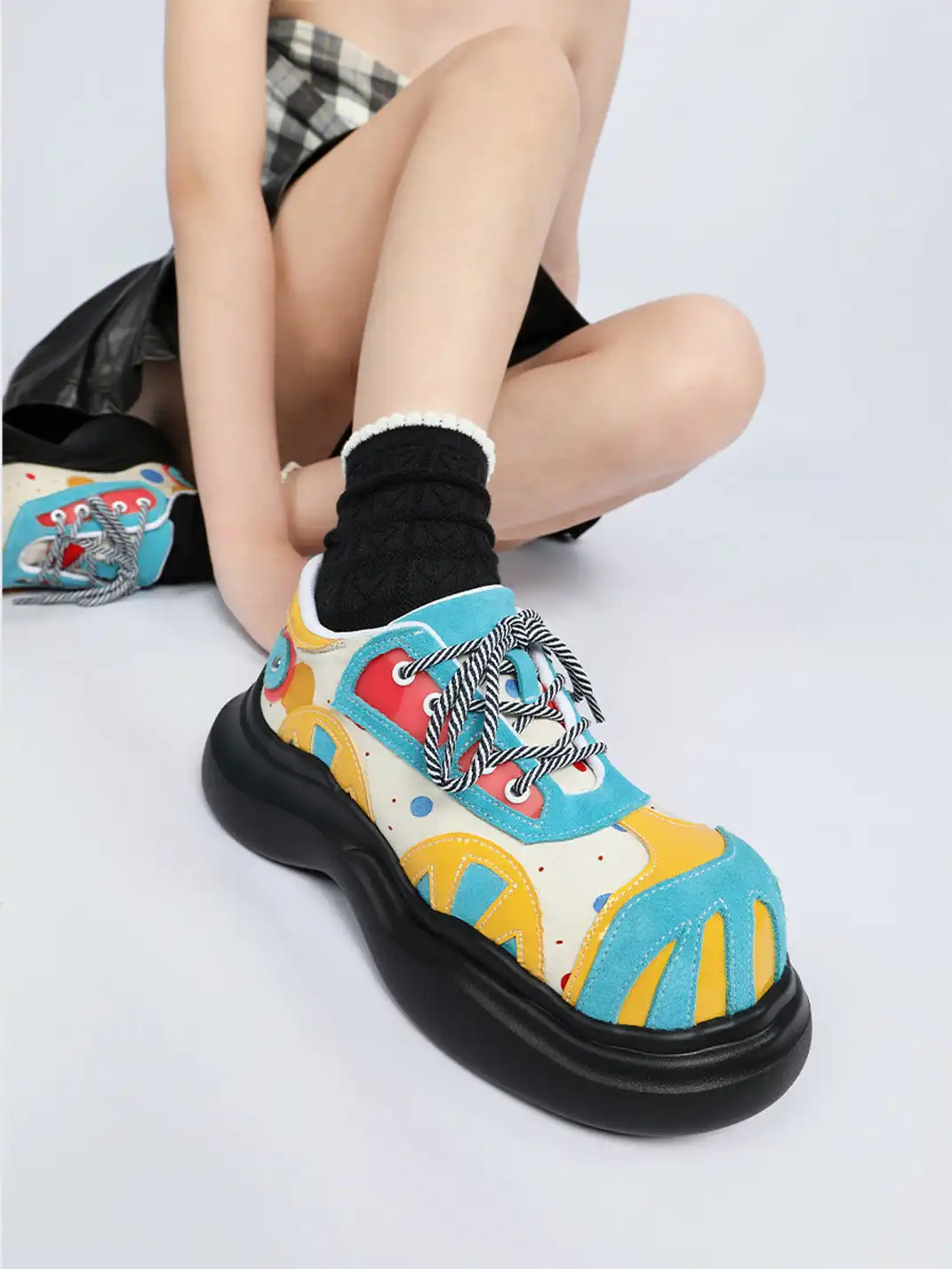 Yeah Hot丨Playful Graphic Upper Derby Shoes