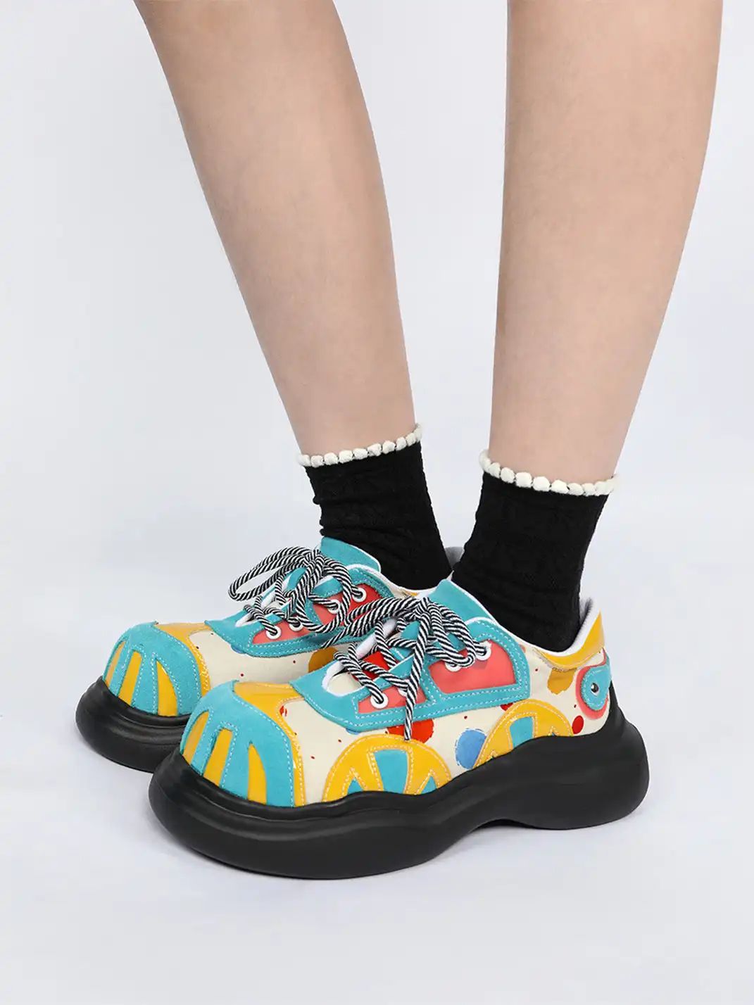 Yeah Hot丨Playful Graphic Upper Derby Shoes