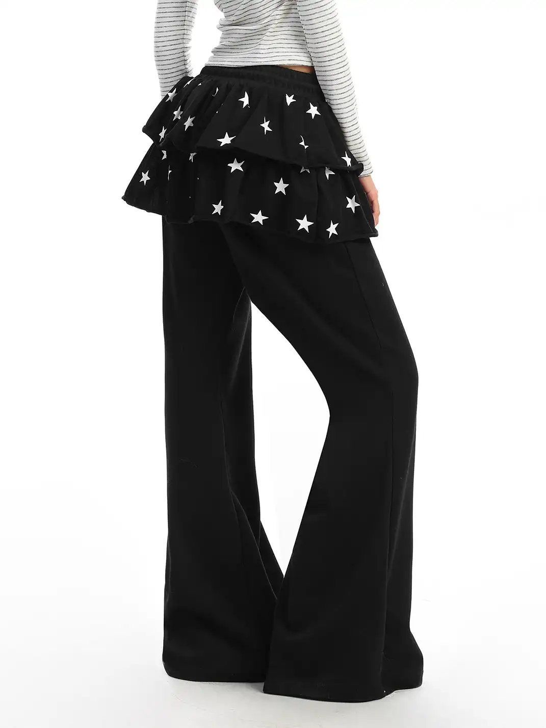 BIGGOLD | Star-Patterned Ruffled Casual Pants