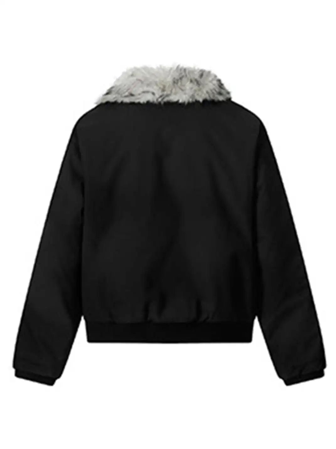 BIGGOLD | Oversized Collared Cotton Coat with Fur Trim