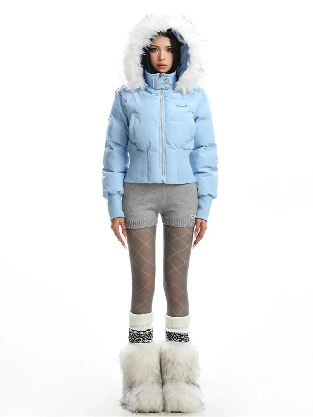 BIGGOLD | Detachable Fur-Collar Hooded Cotton-Padded Jacket