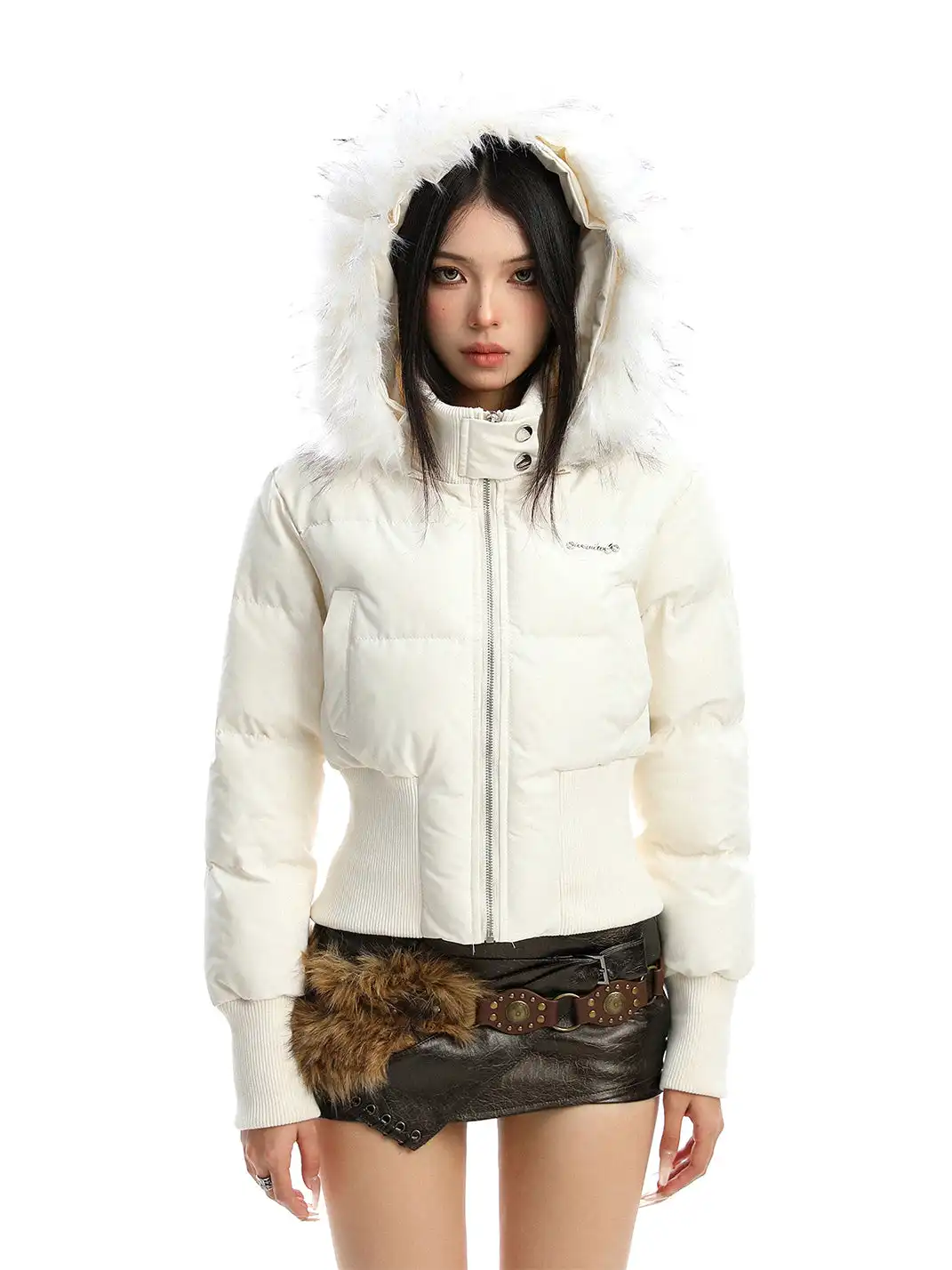 BIGGOLD | Detachable Fur-Collar Hooded Cotton-Padded Jacket