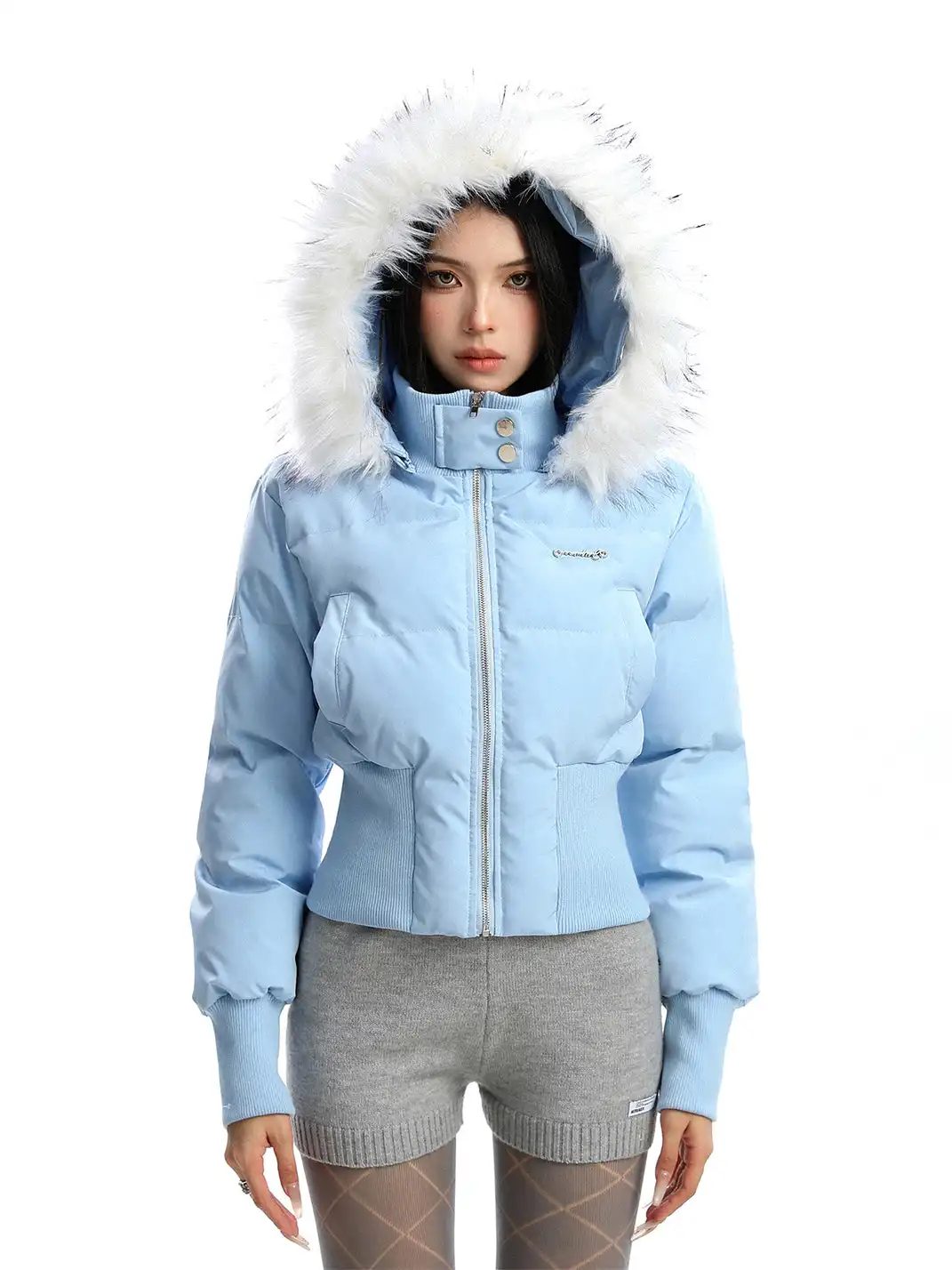 BIGGOLD | Detachable Fur-Collar Hooded Cotton-Padded Jacket